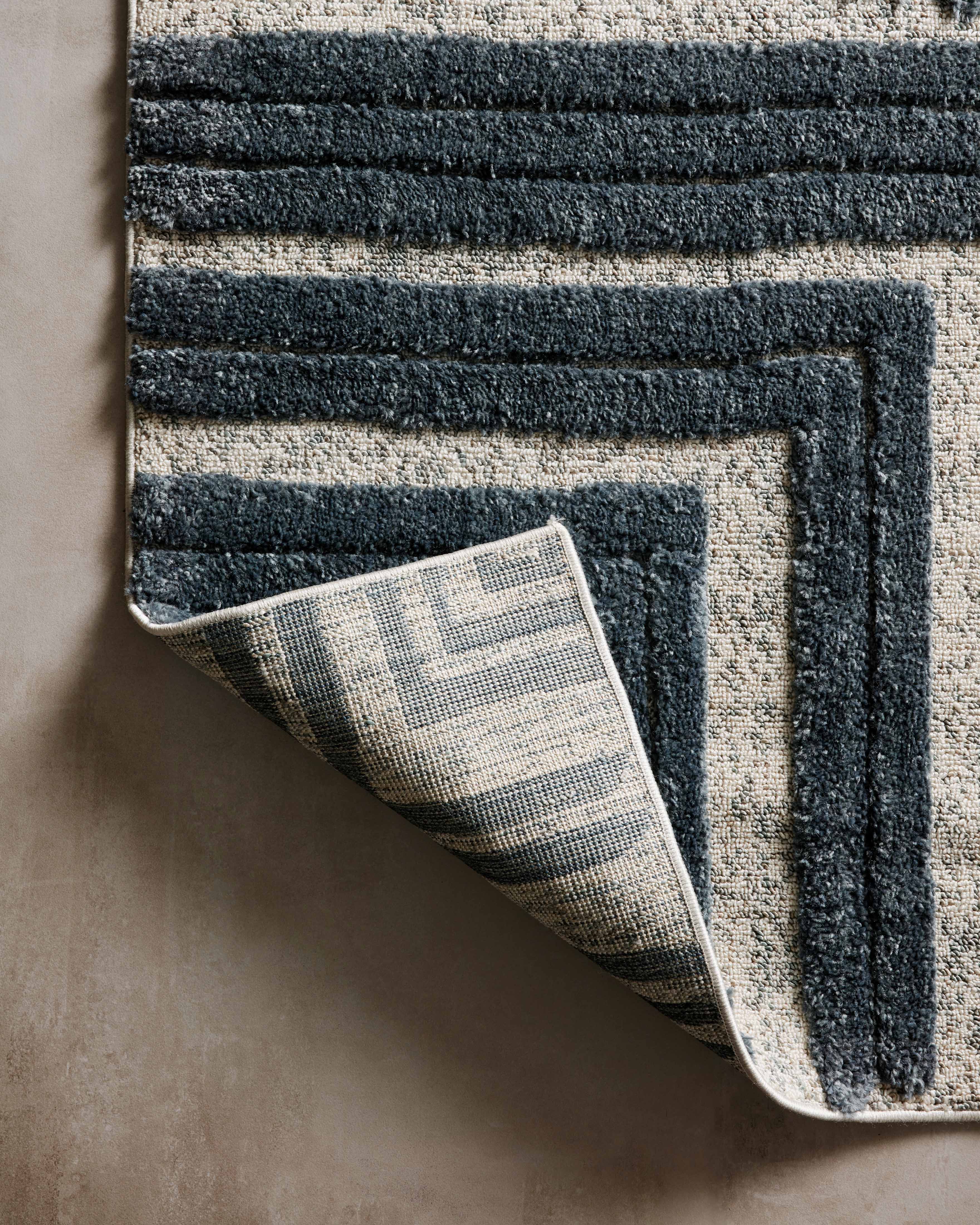 Loloi Hagen Blue / White Rug RUGS - synthetic Loloi