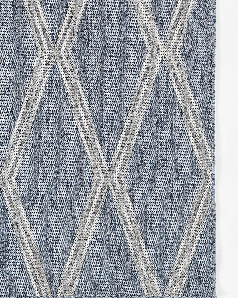 Harbor Blue Diamond Outdoor Rug 5-Rugs - indoor/outdoor Momeni