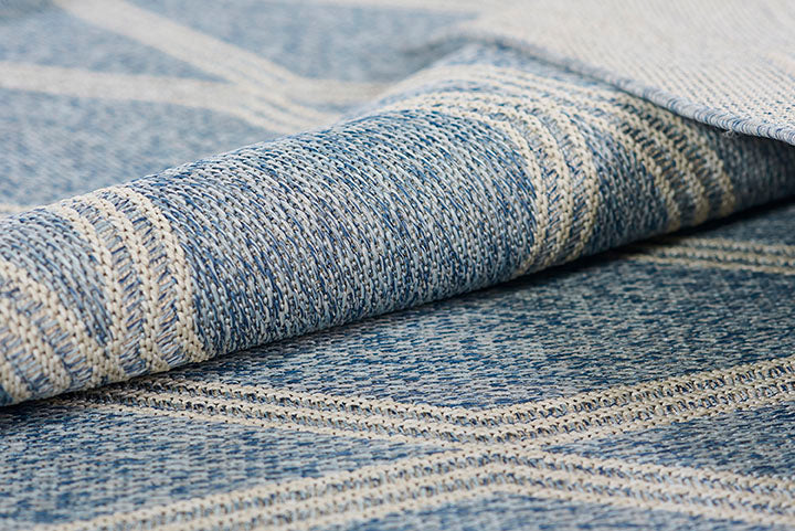 Harbor Blue Diamond Outdoor Rug 5-Rugs - indoor/outdoor Momeni