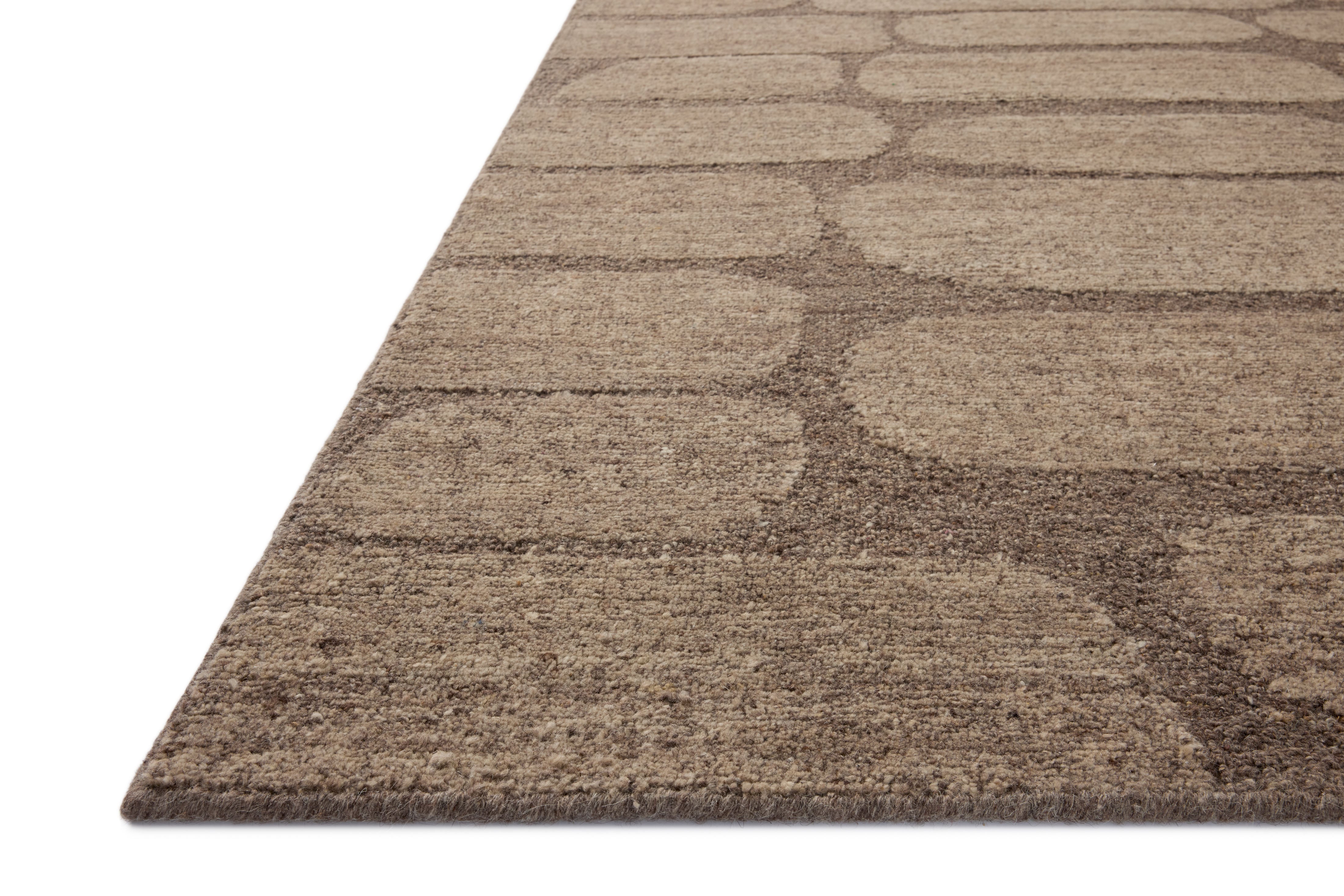 Loloi Hartley Brown / Taupe Rug RUGS - wool Loloi 18" x 18" sample