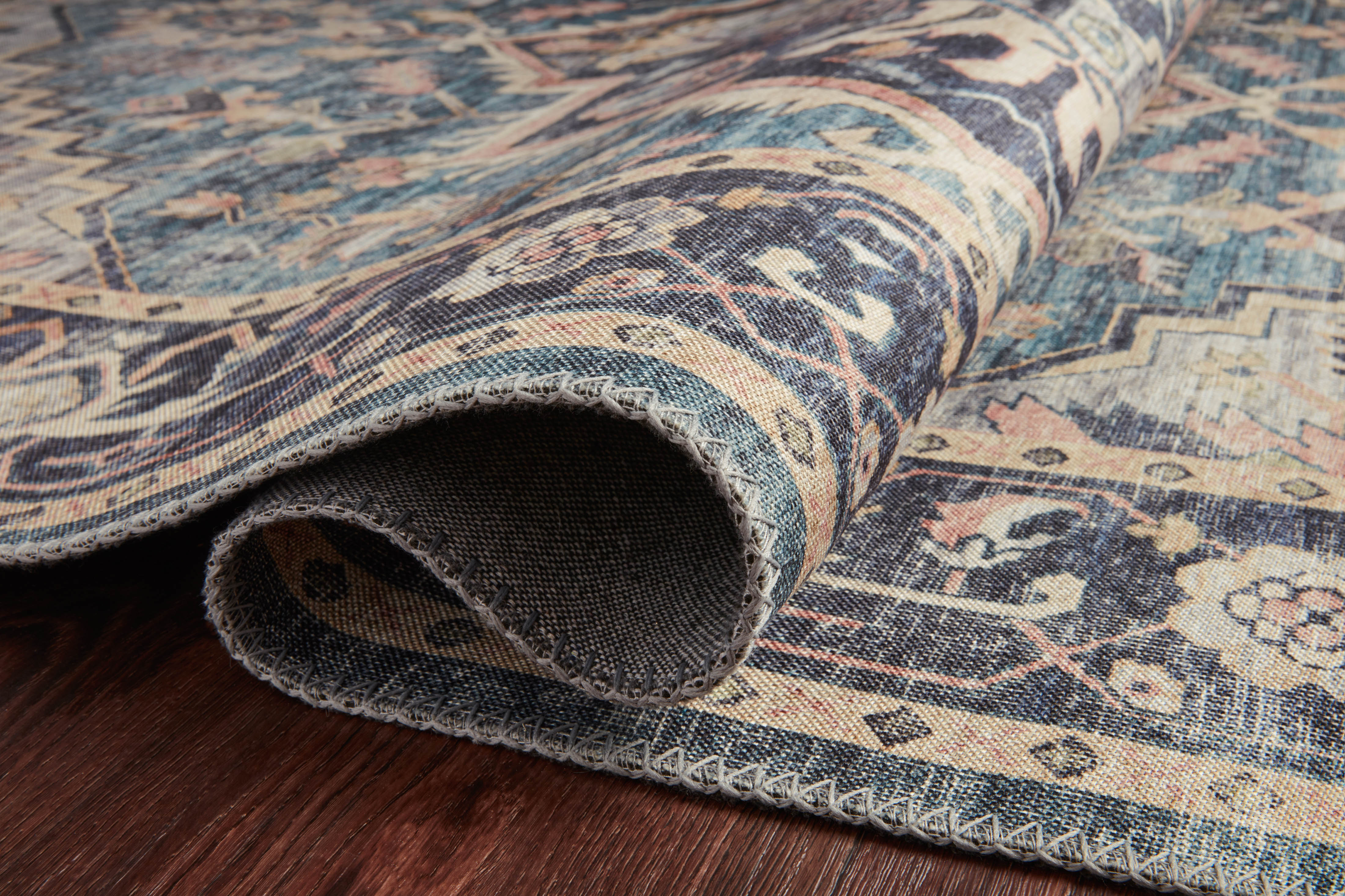Loloi Hathaway Navy / Multi Rug 1-RUGS - patterned Loloi