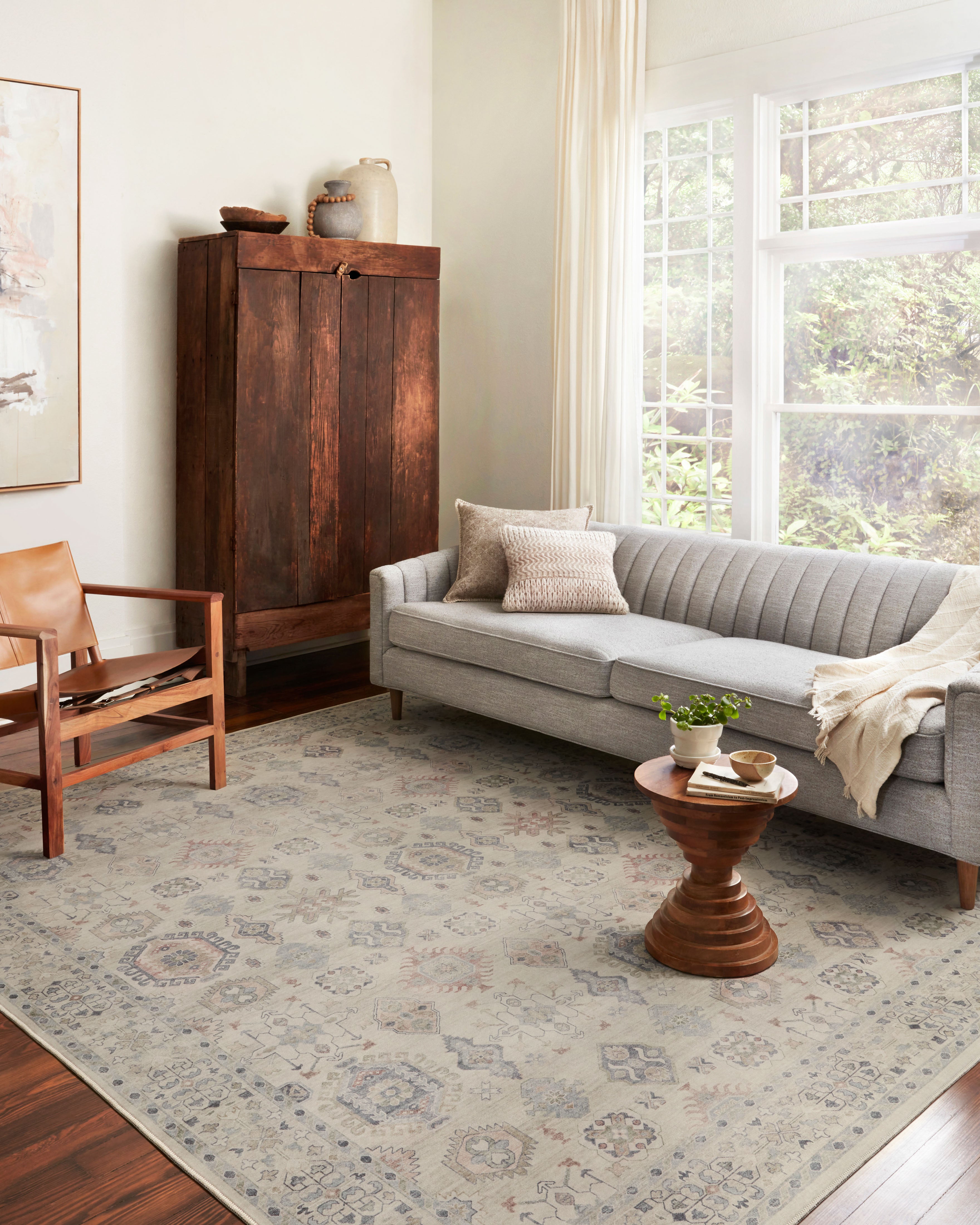 Loloi Hathaway Beige / Multi Rug 1-RUGS - patterned Loloi