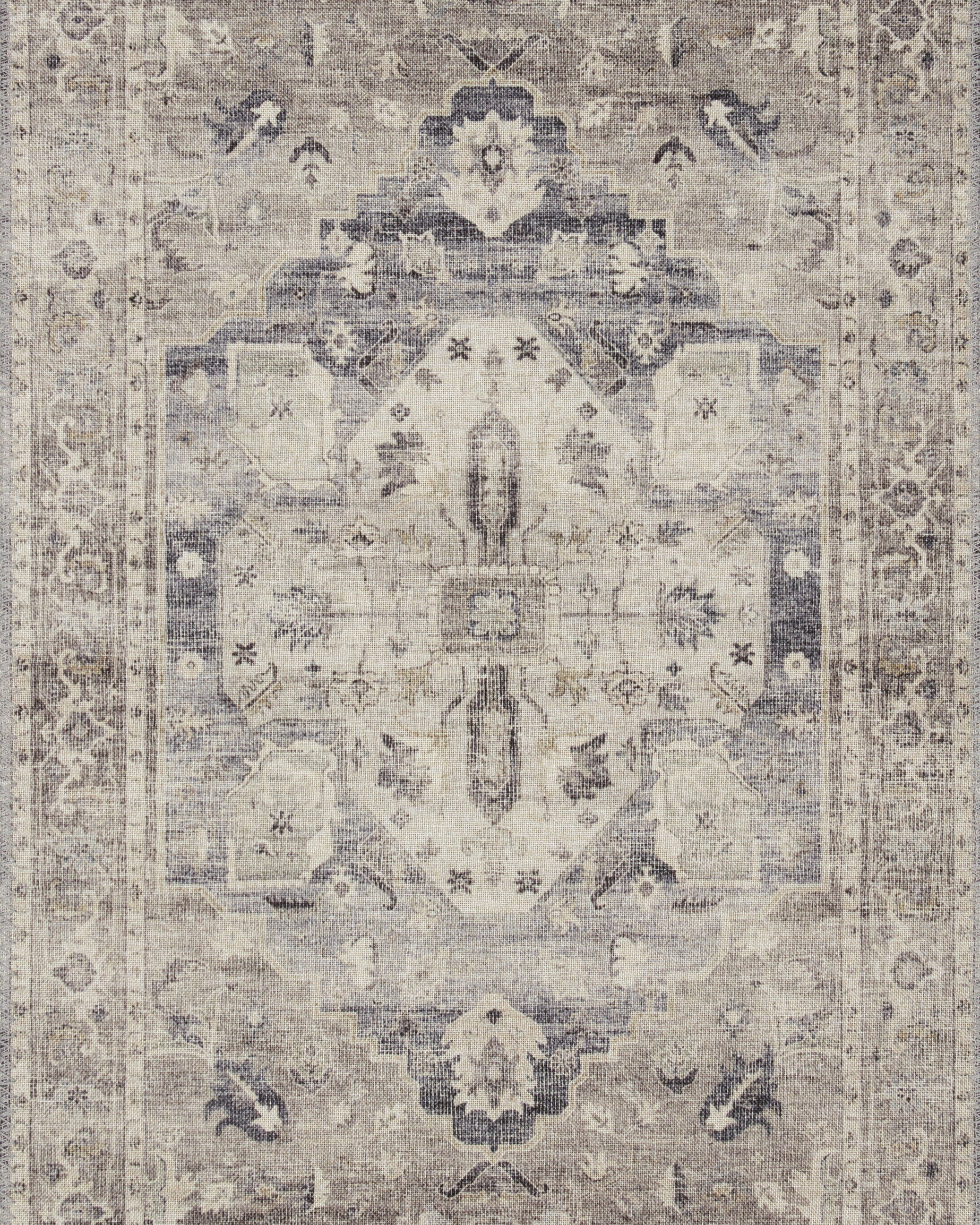 Loloi Hathaway Steel / Ivory Rug 1-RUGS - patterned Loloi