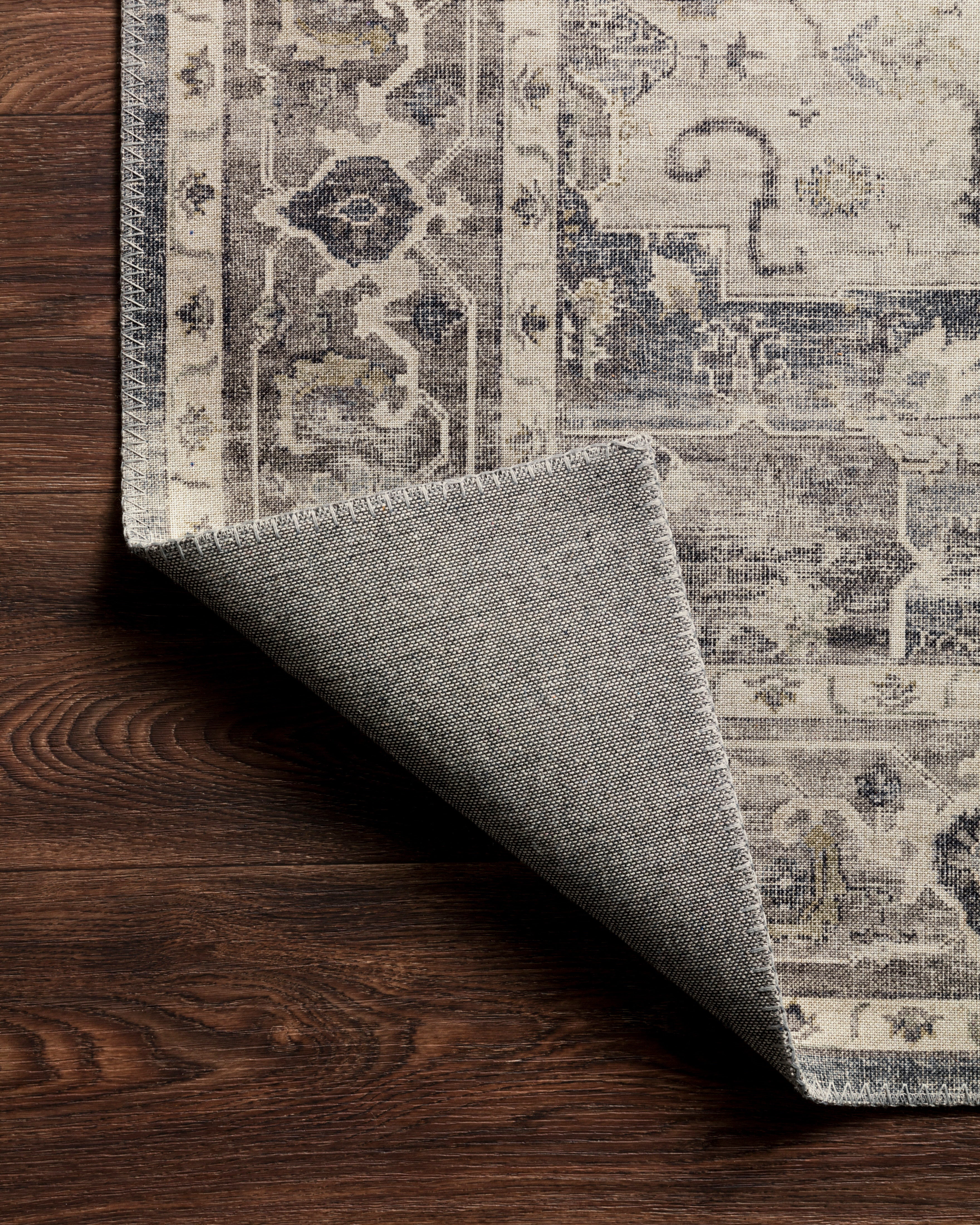 Loloi Hathaway Steel / Ivory Rug 1-RUGS - patterned Loloi
