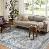 Loloi Heidi Ivory / Ocean Rug 1-RUGS-patterned Loloi