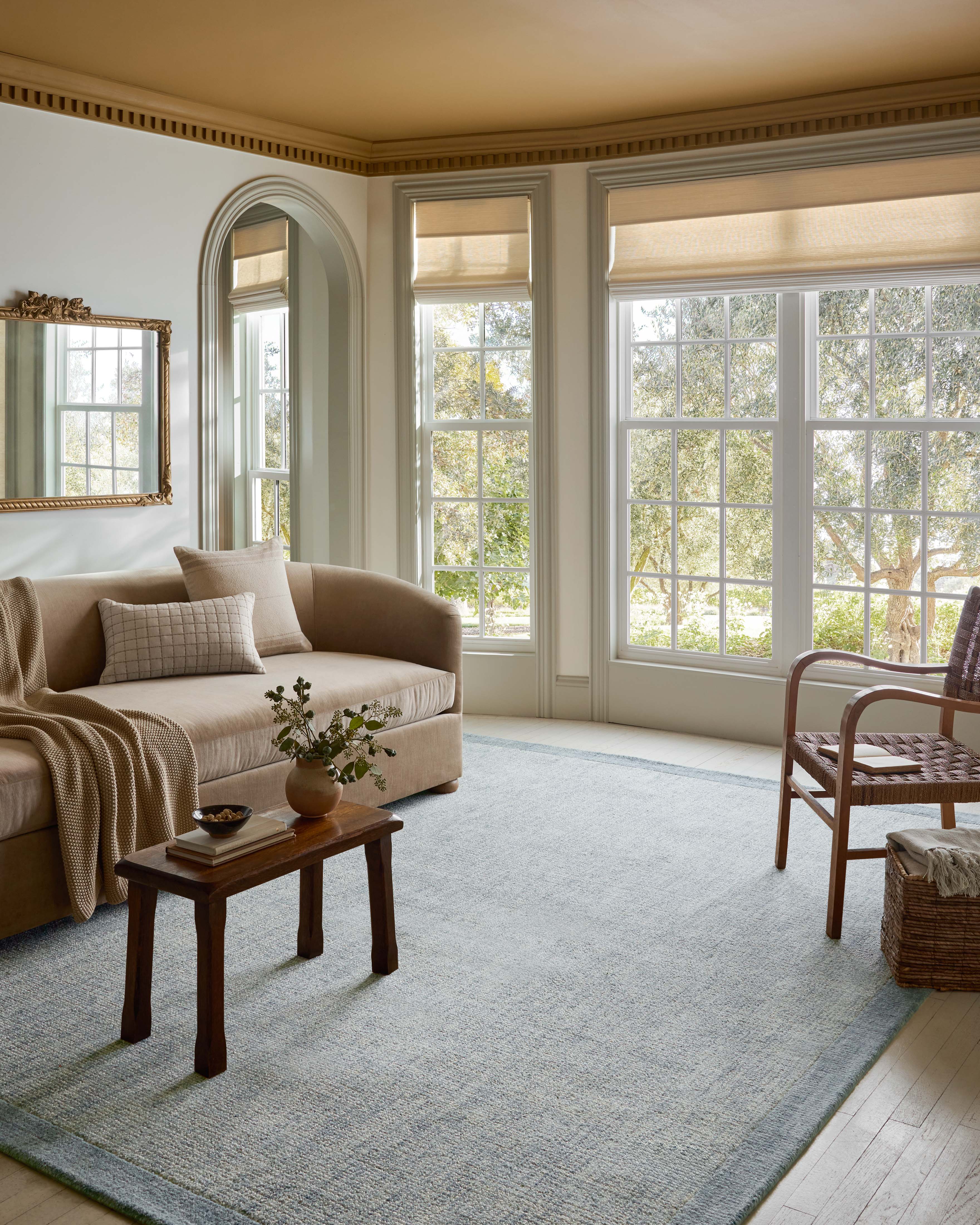Magnolia Home by Joanna Gaines x Loloi Henley Ivory / Blue Rug RUGS - wool Loloi