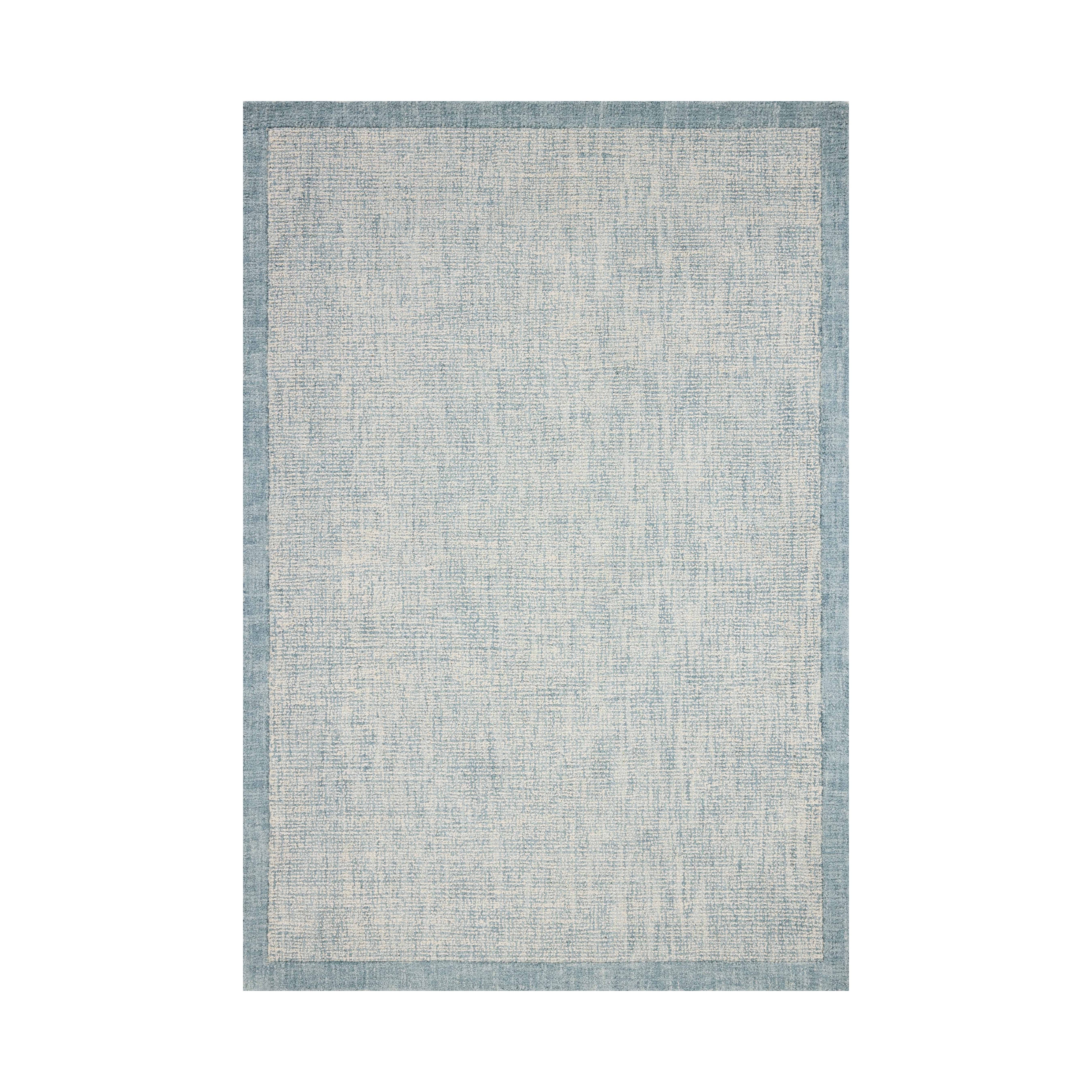 Magnolia Home by Joanna Gaines x Loloi Henley Ivory / Blue Rug, 18" x 18" Sample