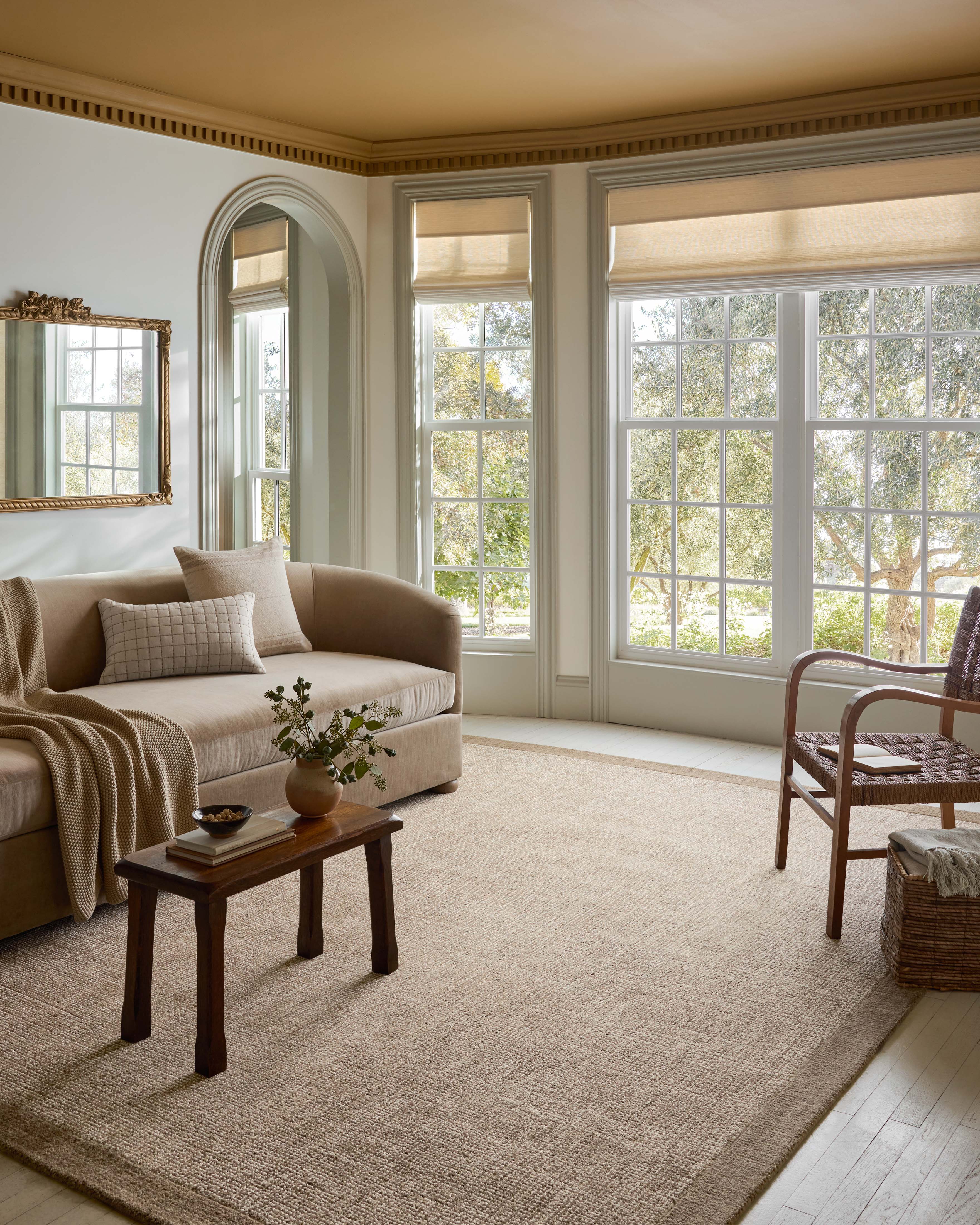 Magnolia Home by Joanna Gaines x Loloi Henley Ivory / Brown Rug RUGS - wool Loloi