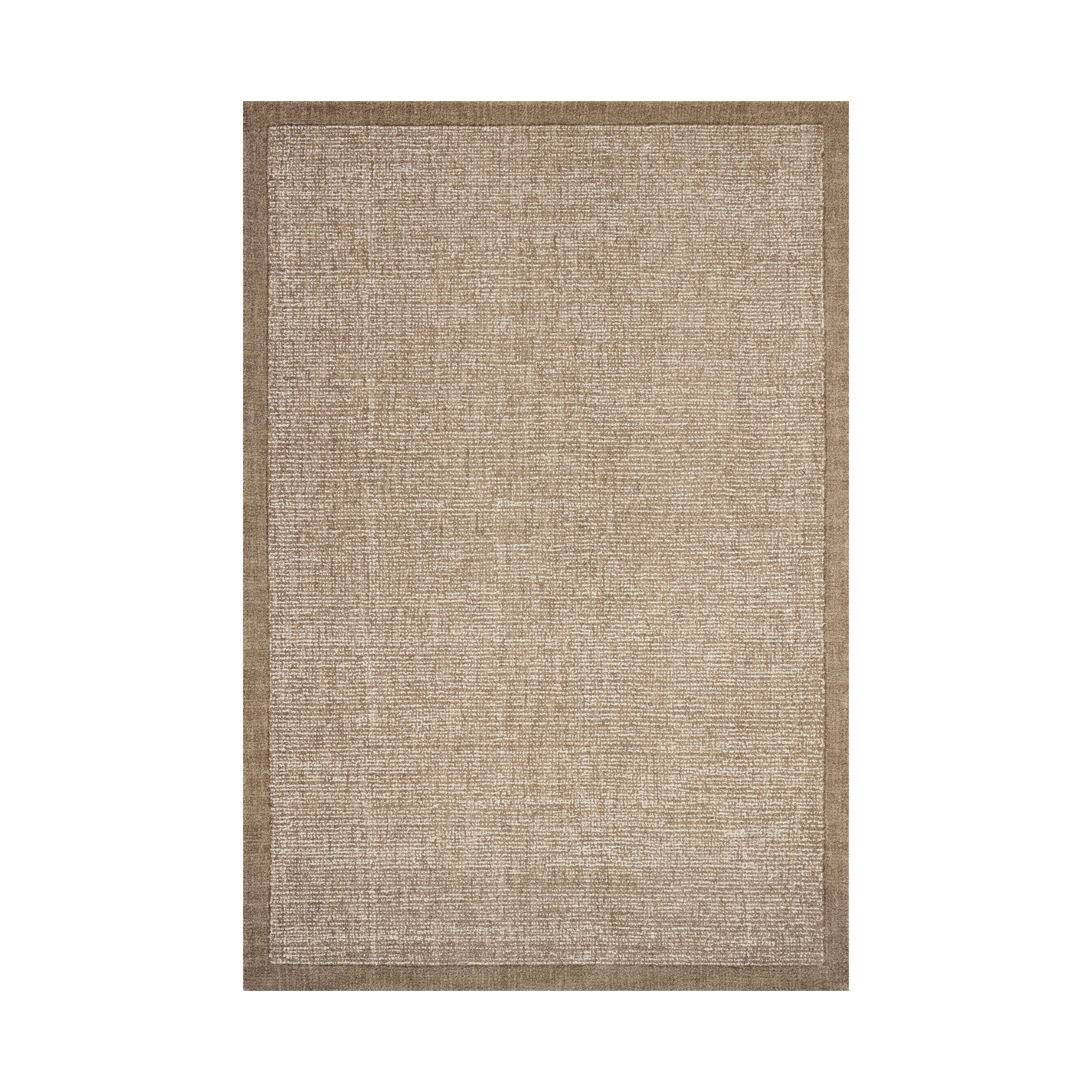 Magnolia Home by Joanna Gaines x Loloi Henley Ivory / Brown Rug, 18" x 18" Sample