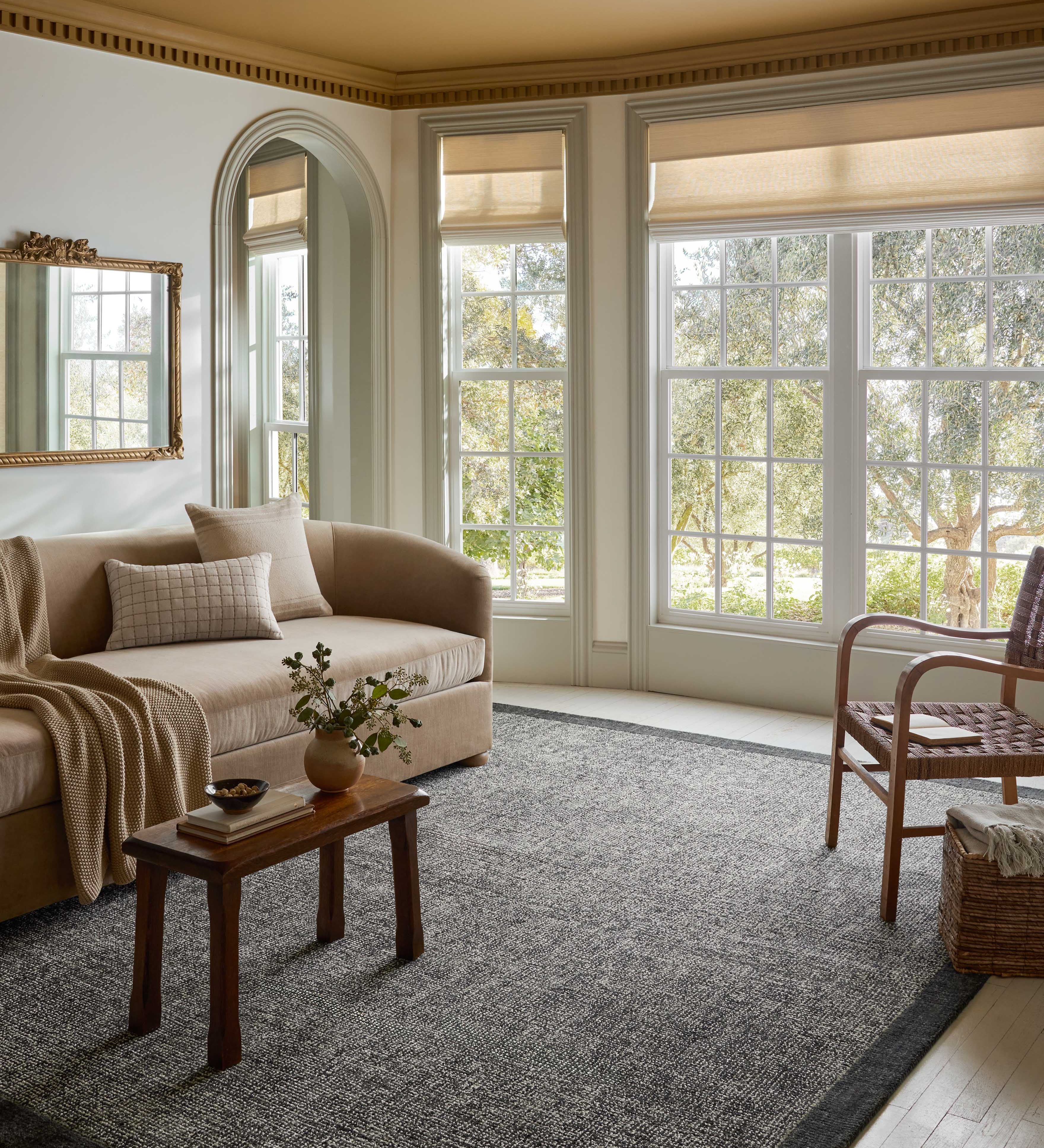 Magnolia Home by Joanna Gaines x Loloi Henley Ivory / Charcoal Rug, IN STORE Henley Ivory / Charcoal Rug IN STORE rugs 18" x – view 2