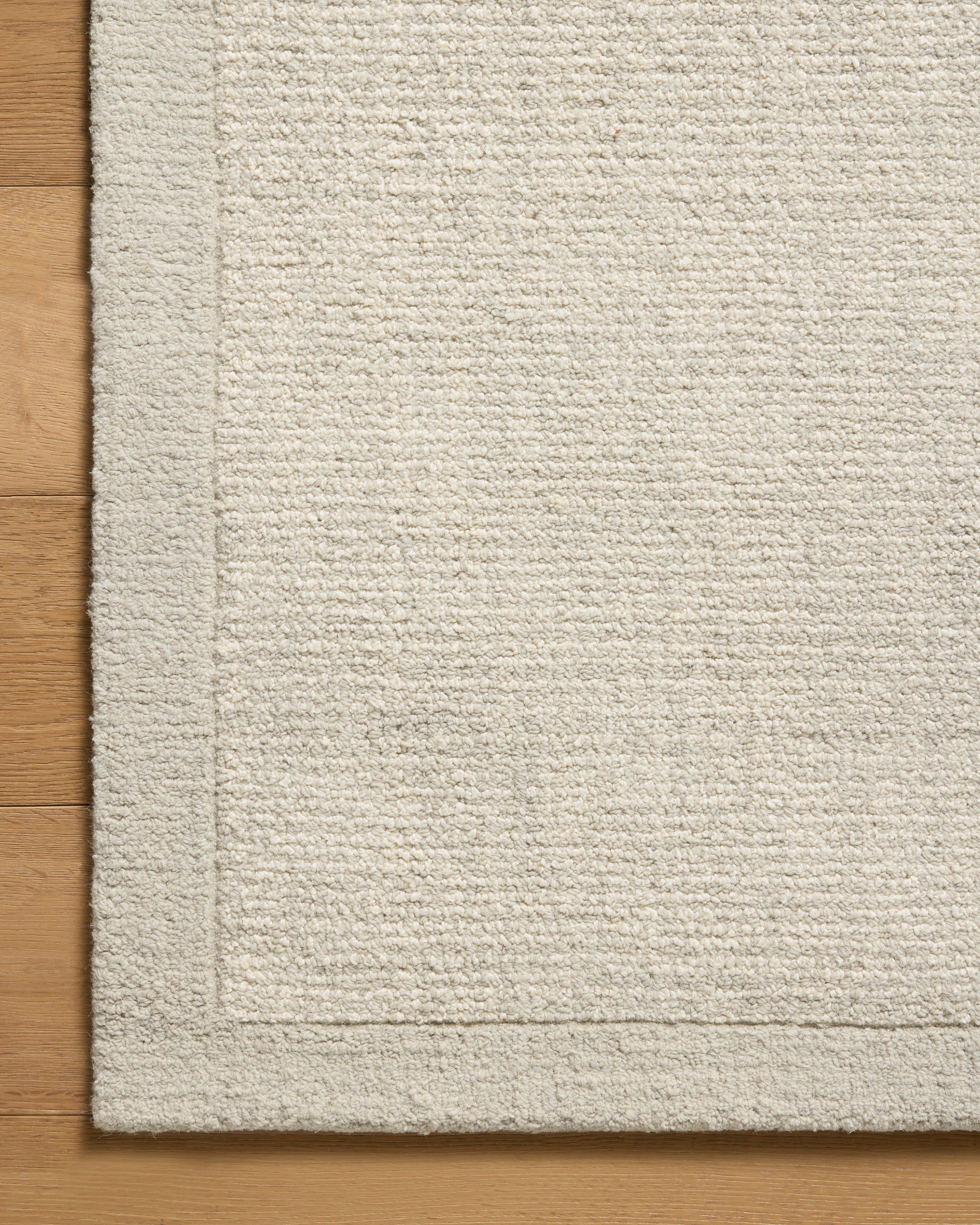 Magnolia Home by Joanna Gaines x Loloi Henley Ivory / Silver Rug RUGS - wool Loloi 18" x 18" sample