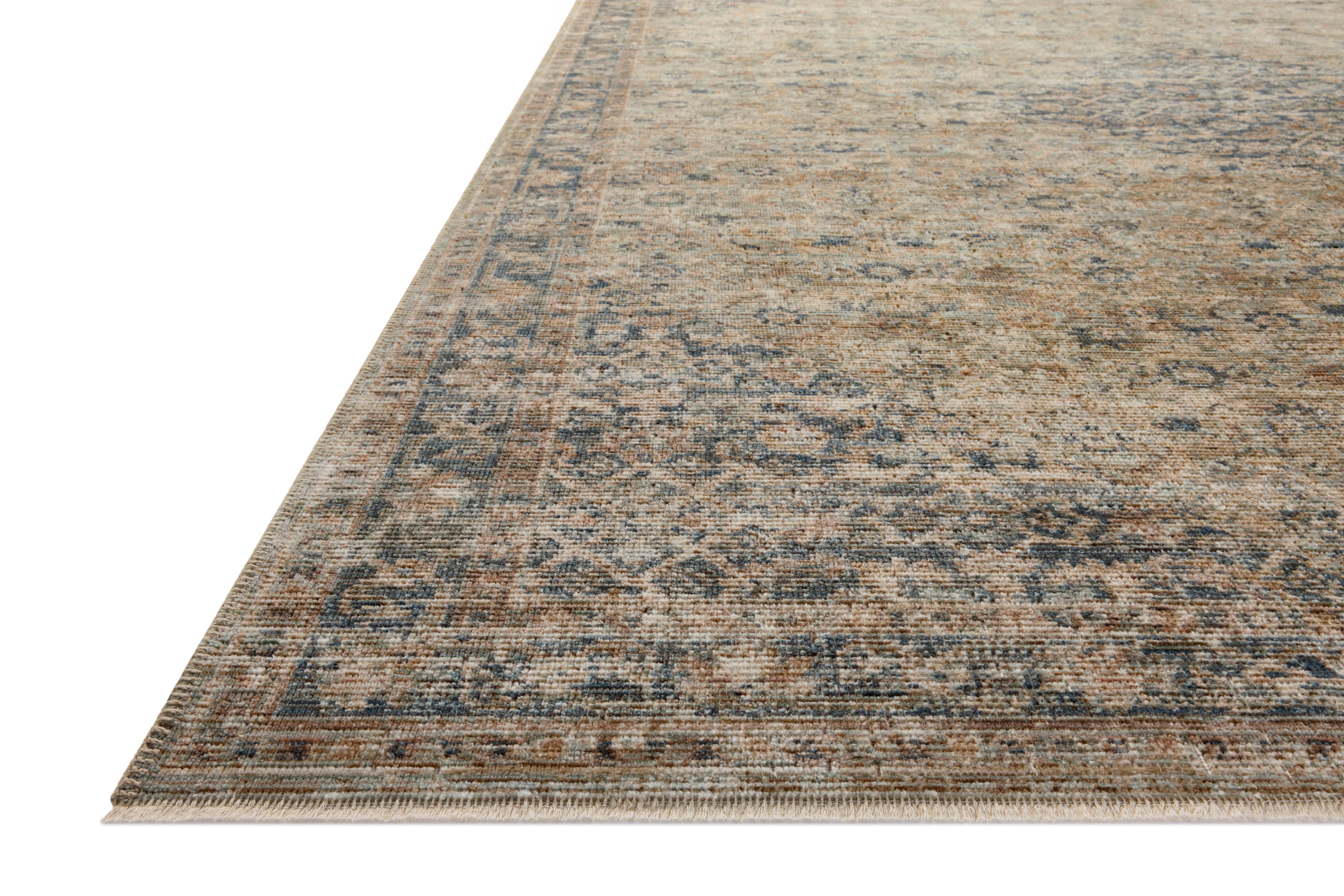 Loloi Heritage Sage / Navy Square Rug RUGS - wool Loloi