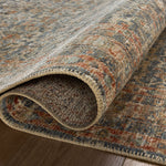 Loloi Heritage Blue / Rust Square Rug RUGS - wool Loloi