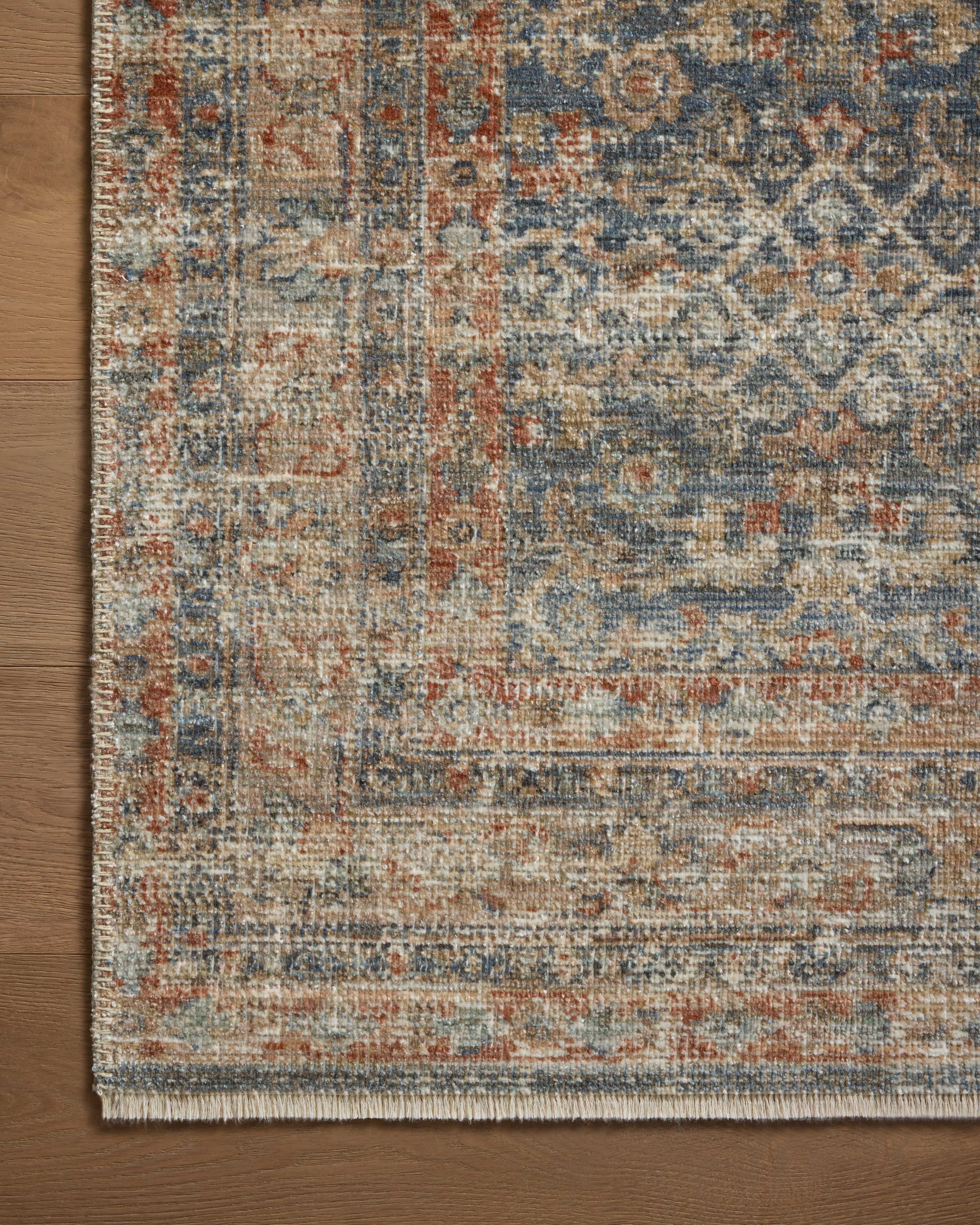 Loloi Heritage Blue / Rust Square Rug RUGS - wool Loloi