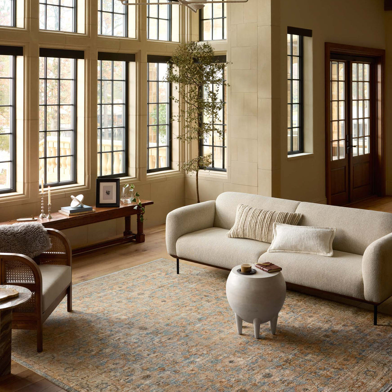 Loloi Heritage Ocean / Sand Rug 0-RUGS-patterned Loloi