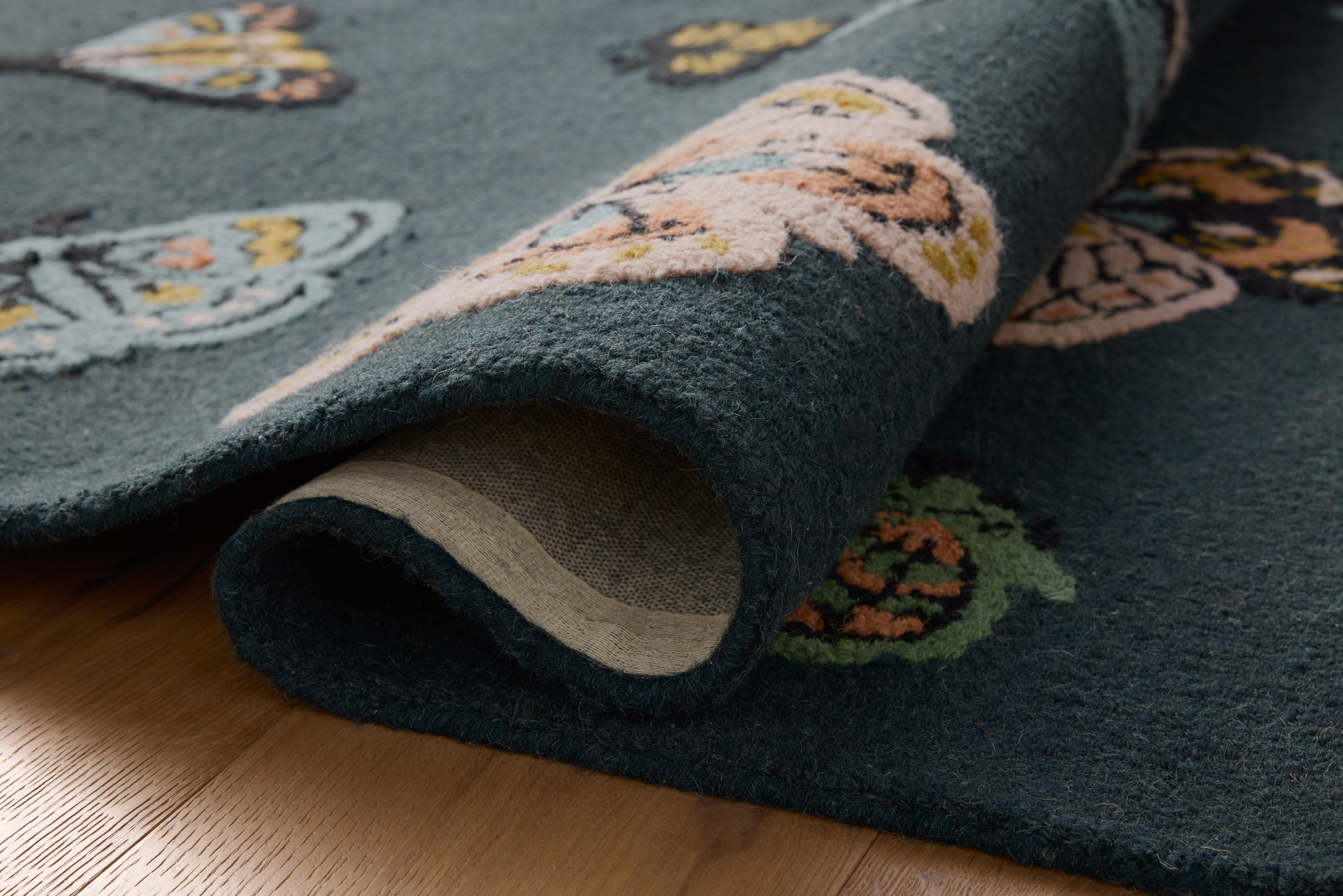 Rifle Paper Co. x Loloi Highgrove Teal Rug RUGS - wool Loloi 18" x 18" sample