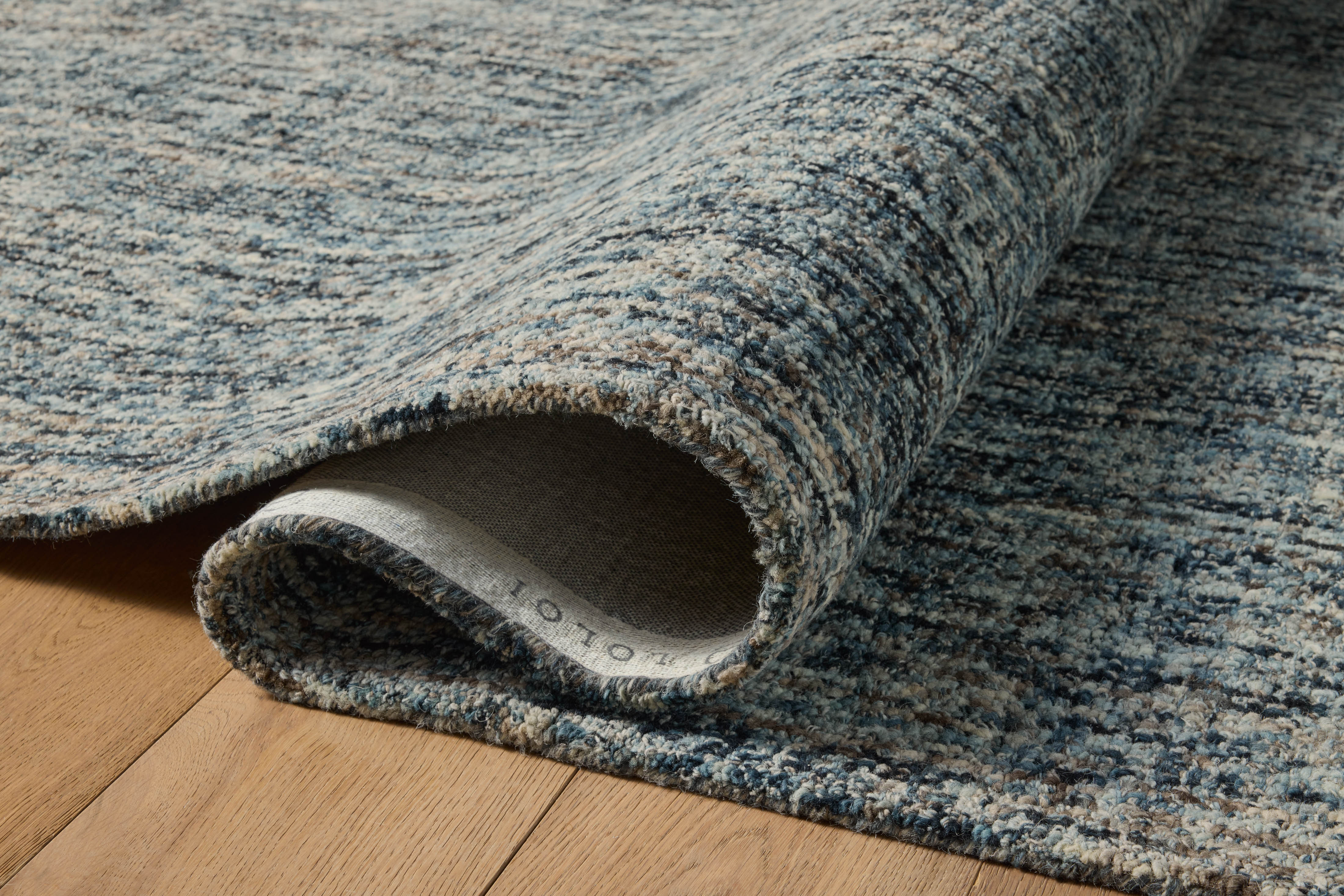 Loloi Harlow Denim / Charcoal Rug RUGS - Wool Loloi