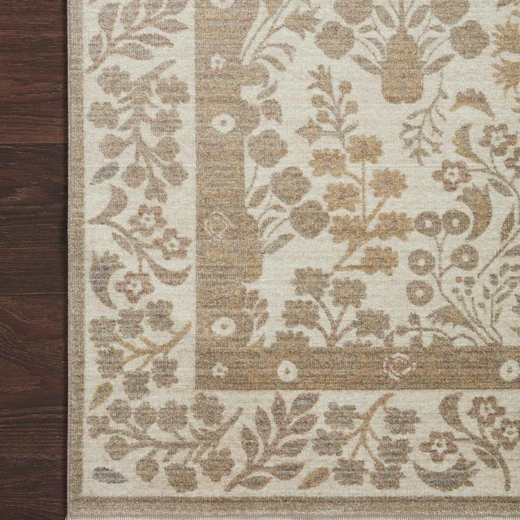 FLOOR MODEL - Rifle Paper Co. x Loloi Holland Lotte Khaki - 3'7" x 5'1" FLOOR MODEL - floor model Loloi