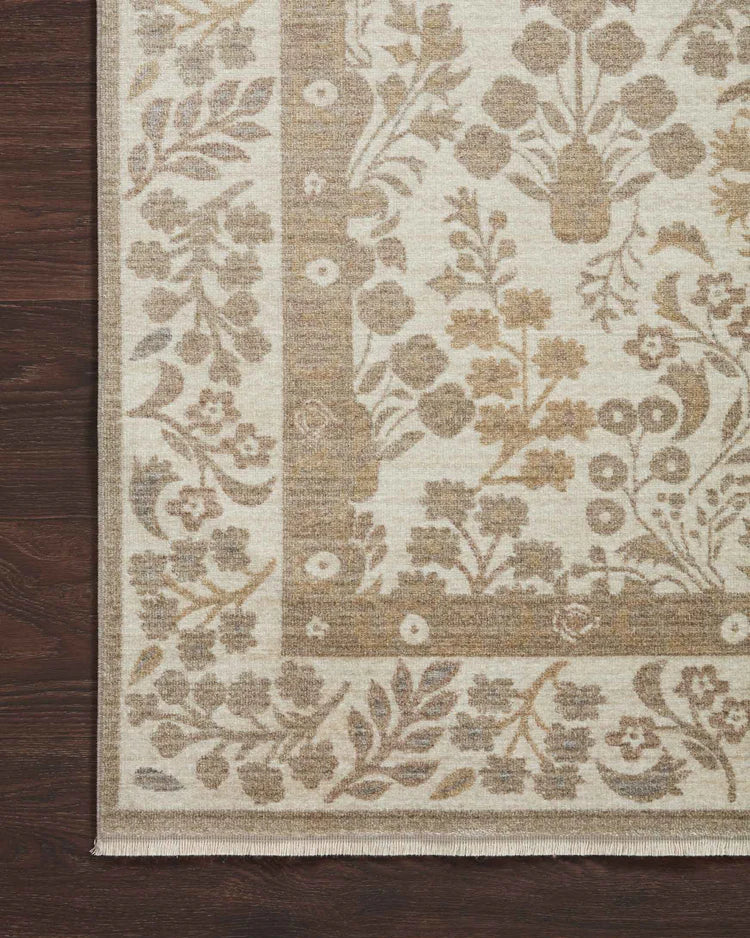 FLOOR MODEL - Rifle Paper Co. x Loloi Holland Lotte Khaki - 3'7" x 5'1" FLOOR MODEL - floor model Loloi