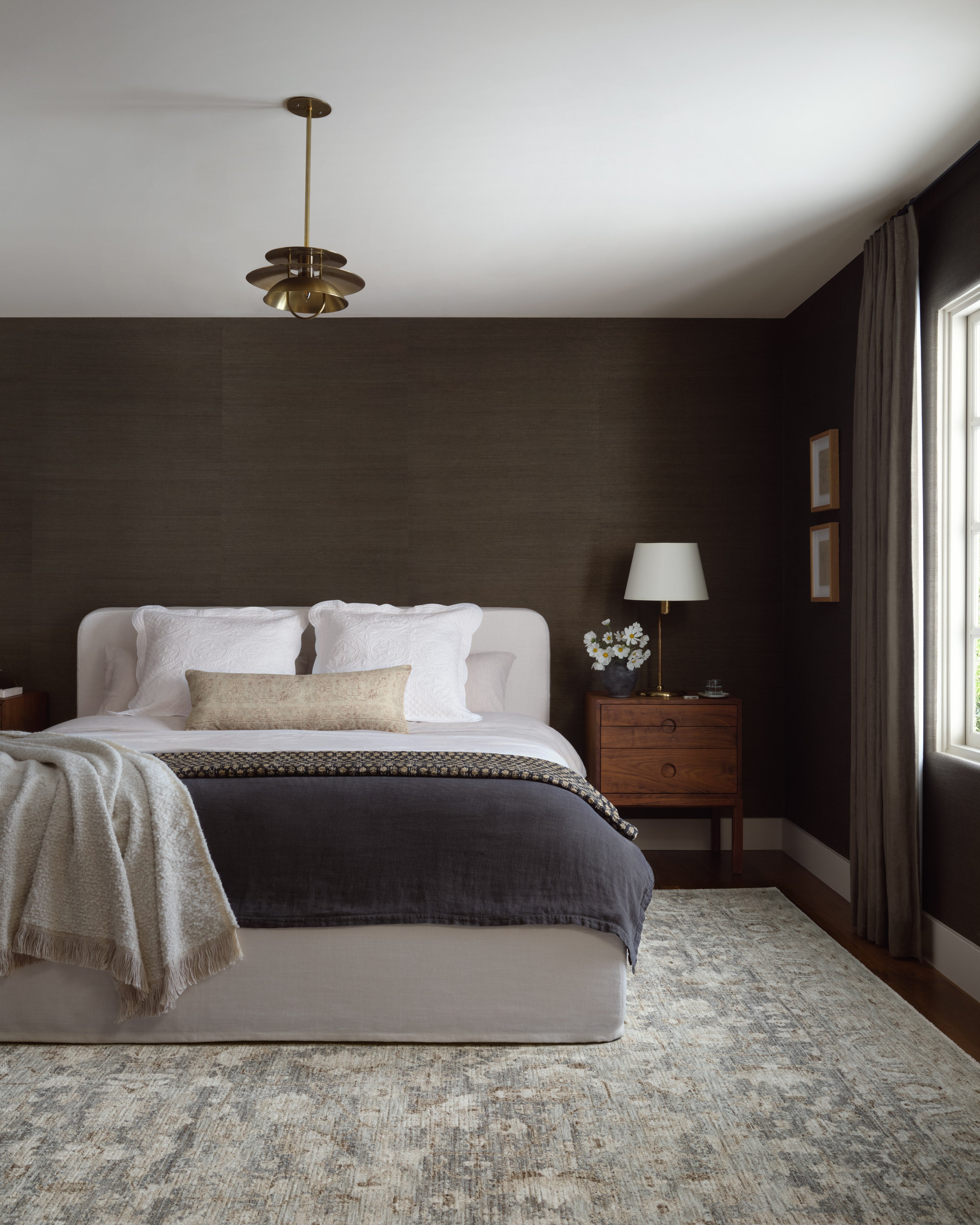 Amber Lewis x Loloi Honora Slate / Beige Rug 0-patterned rugs Loloi