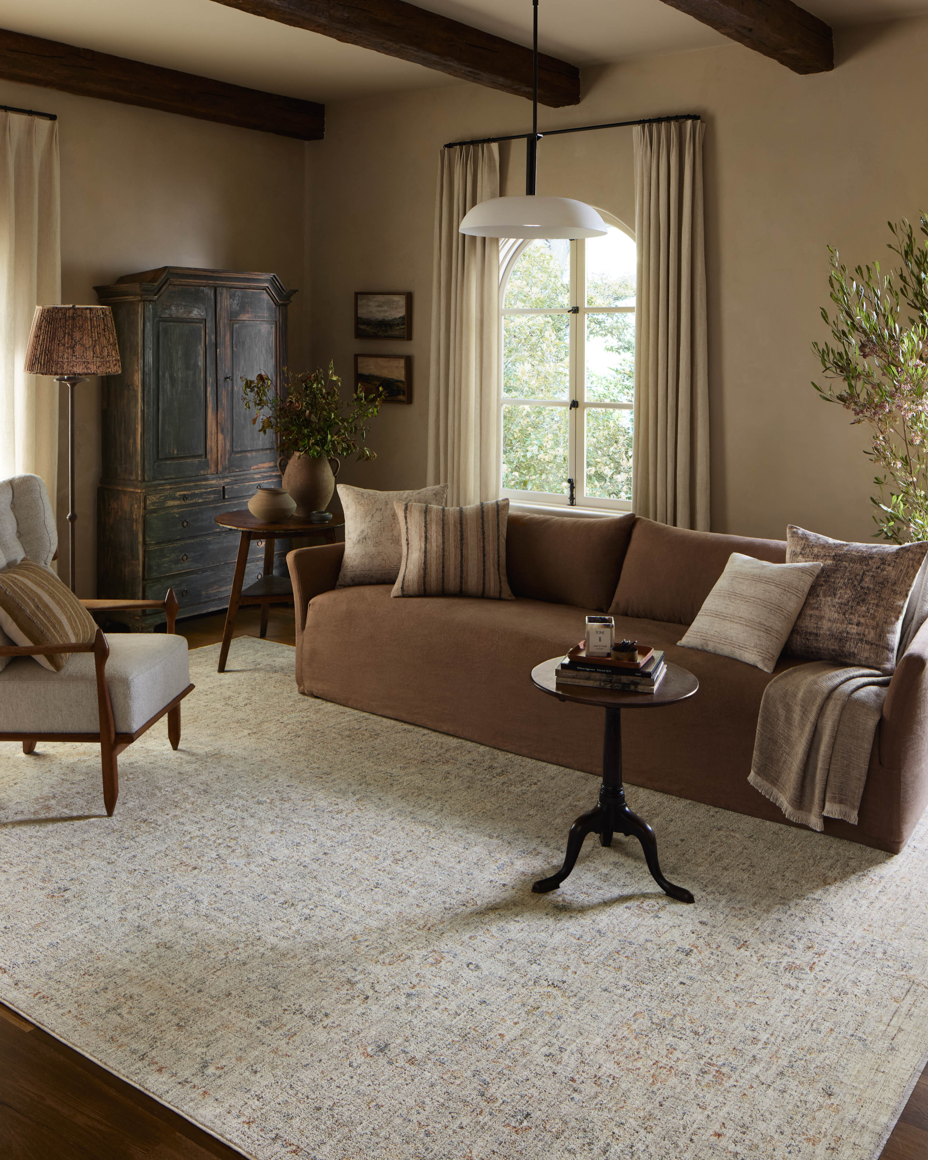 Amber Lewis x Loloi Honora Bone / Multi Rug 0-patterned rugs Loloi