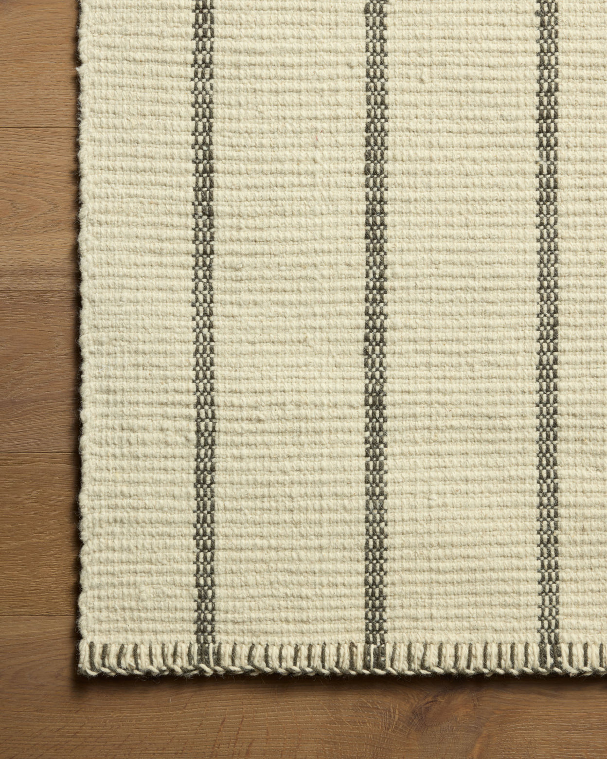 Amber Lewis x Loloi Harlan Ivory / Charcoal Rug RUGS - wool Loloi