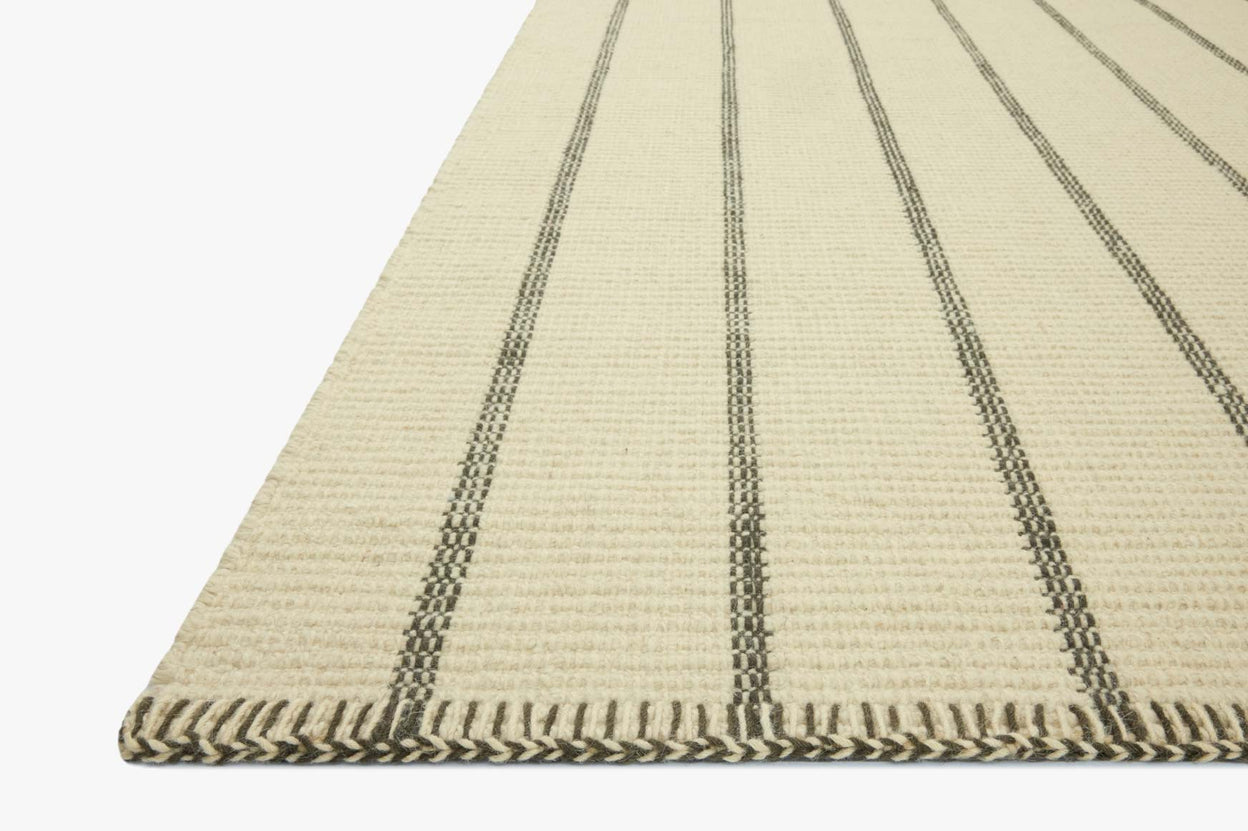 Amber Lewis x Loloi Harlan Ivory / Charcoal Rug RUGS - wool Loloi