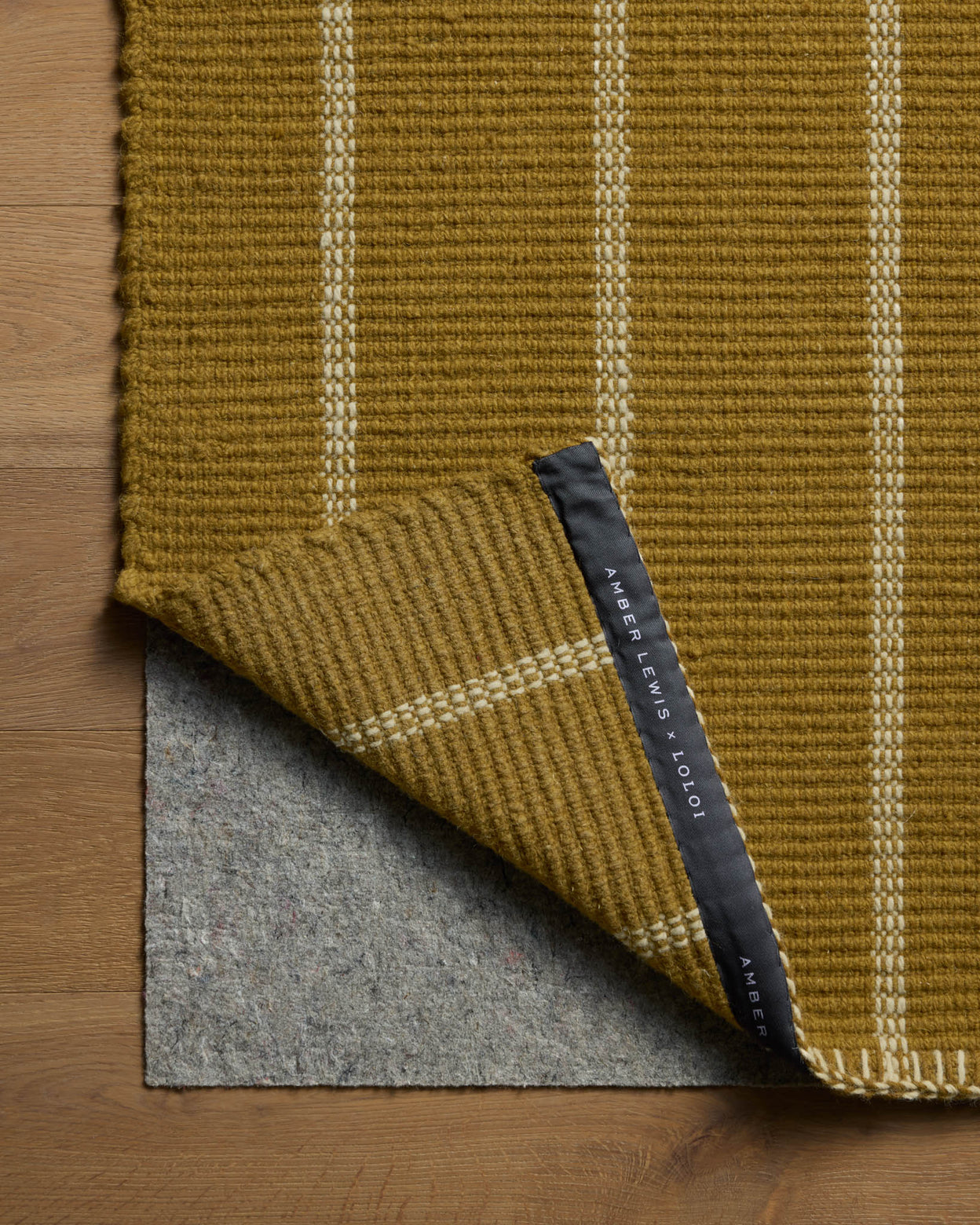 Amber Lewis x Loloi Harlan Ochre / Ivory Rug RUGS - wool Loloi