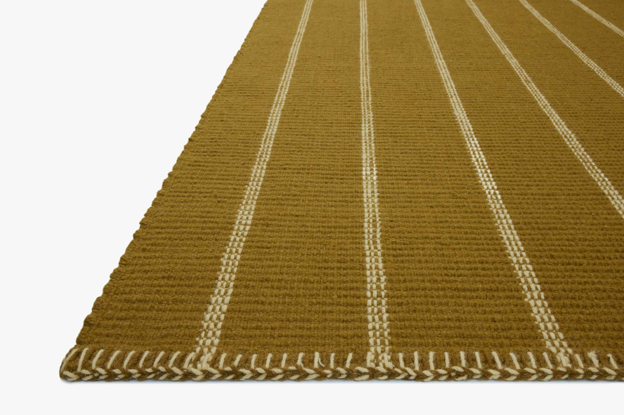 Amber Lewis x Loloi Harlan Ochre / Ivory Rug RUGS - wool Loloi