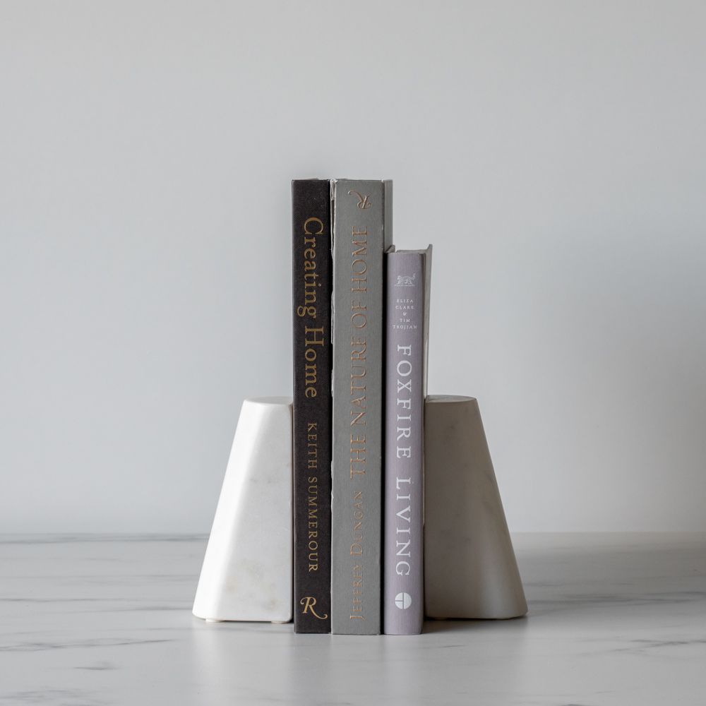 White Marble Bookends - Rug & Weave