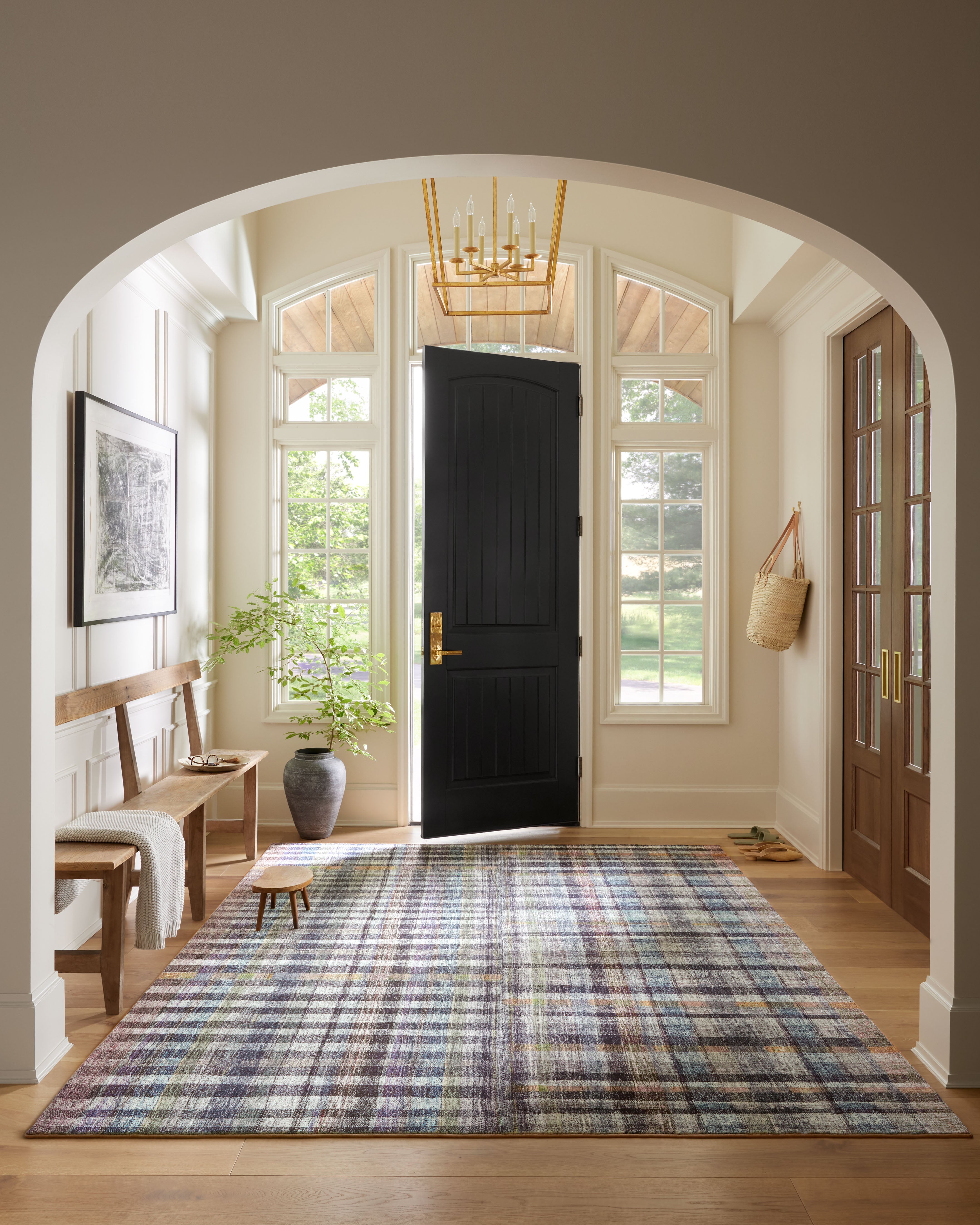 Chris Loves Julia x LoloiHumphrey Plum / Multi Rectangle Rug RUGS - synthetic Loloi