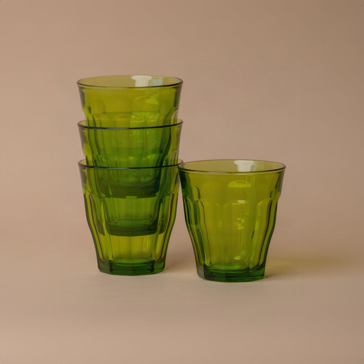 Short Green Picardie Glass Tumbler glass tumbler Inter Continental Mercantile