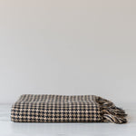 Brown Houndstooth Throw Blanket - Rug & Weave