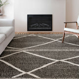Loloi Iman Beige / Charcoal Rug RUGS - patterned Loloi
