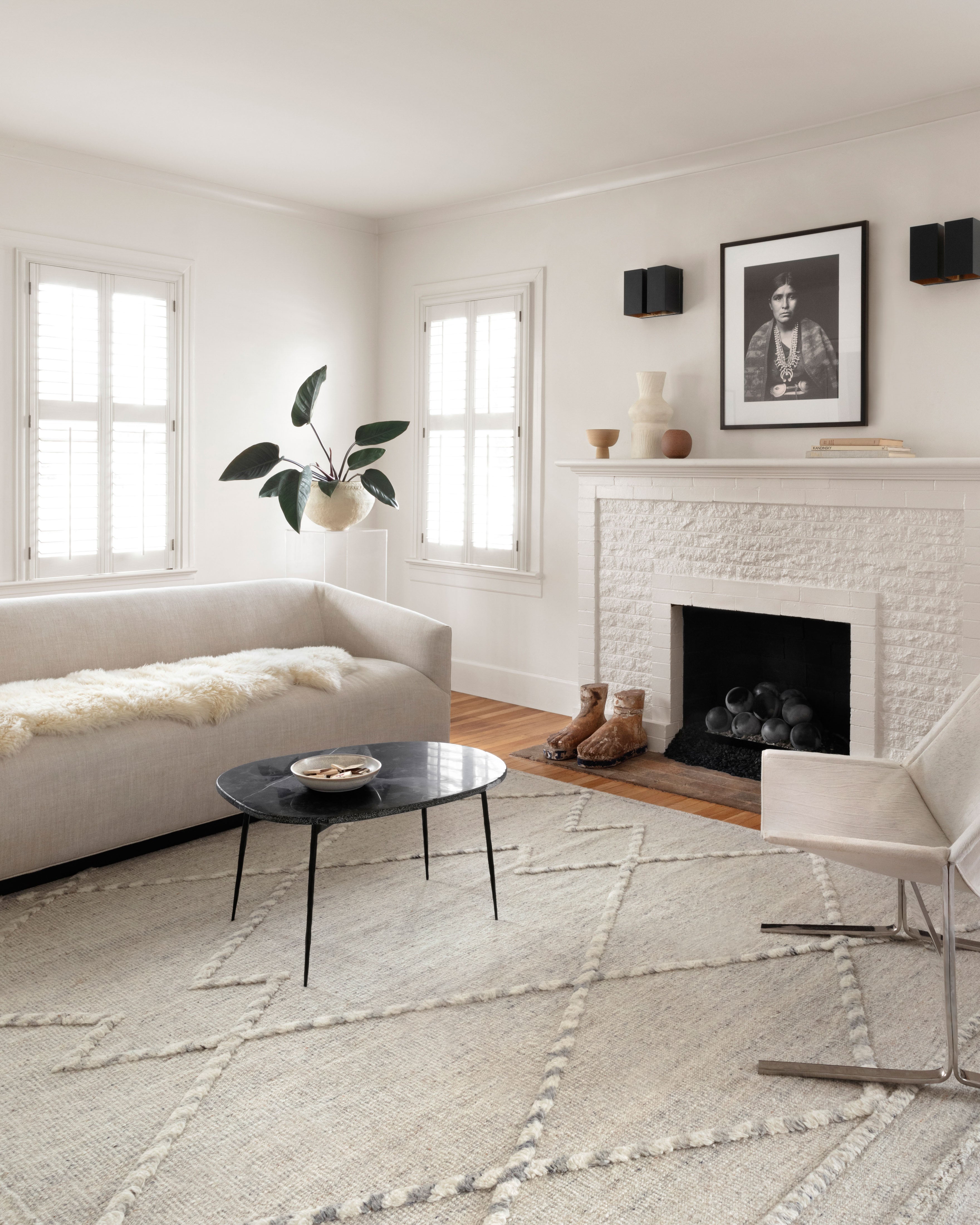 Loloi Iman Ivory / Lt. Grey Rug RUGS - patterned Loloi