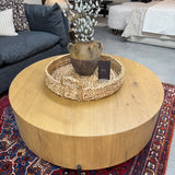 FLOOR MODEL - Emmanuel Drum Coffee Table - Light Oak