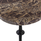Jocelyn End Table - Brown Marble FURNITURE - side table Four Hands
