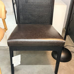FLOOR MODEL - Antonia Armless Dining Chair - Brushed Ebony / Sonoma Black FURNITURE - floor model Four Hands