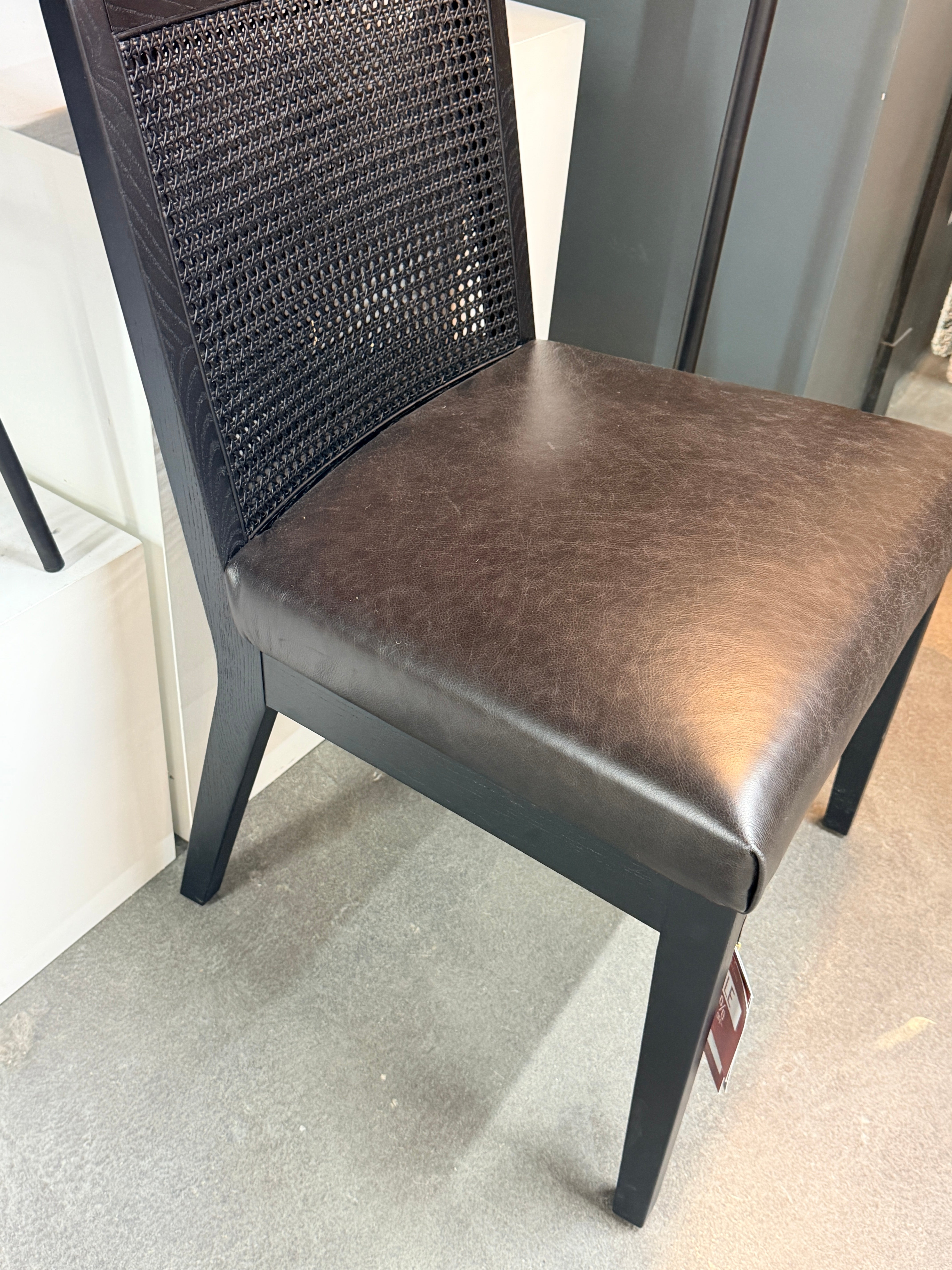 FLOOR MODEL - Antonia Armless Dining Chair - Brushed Ebony / Sonoma Black FURNITURE - floor model Four Hands