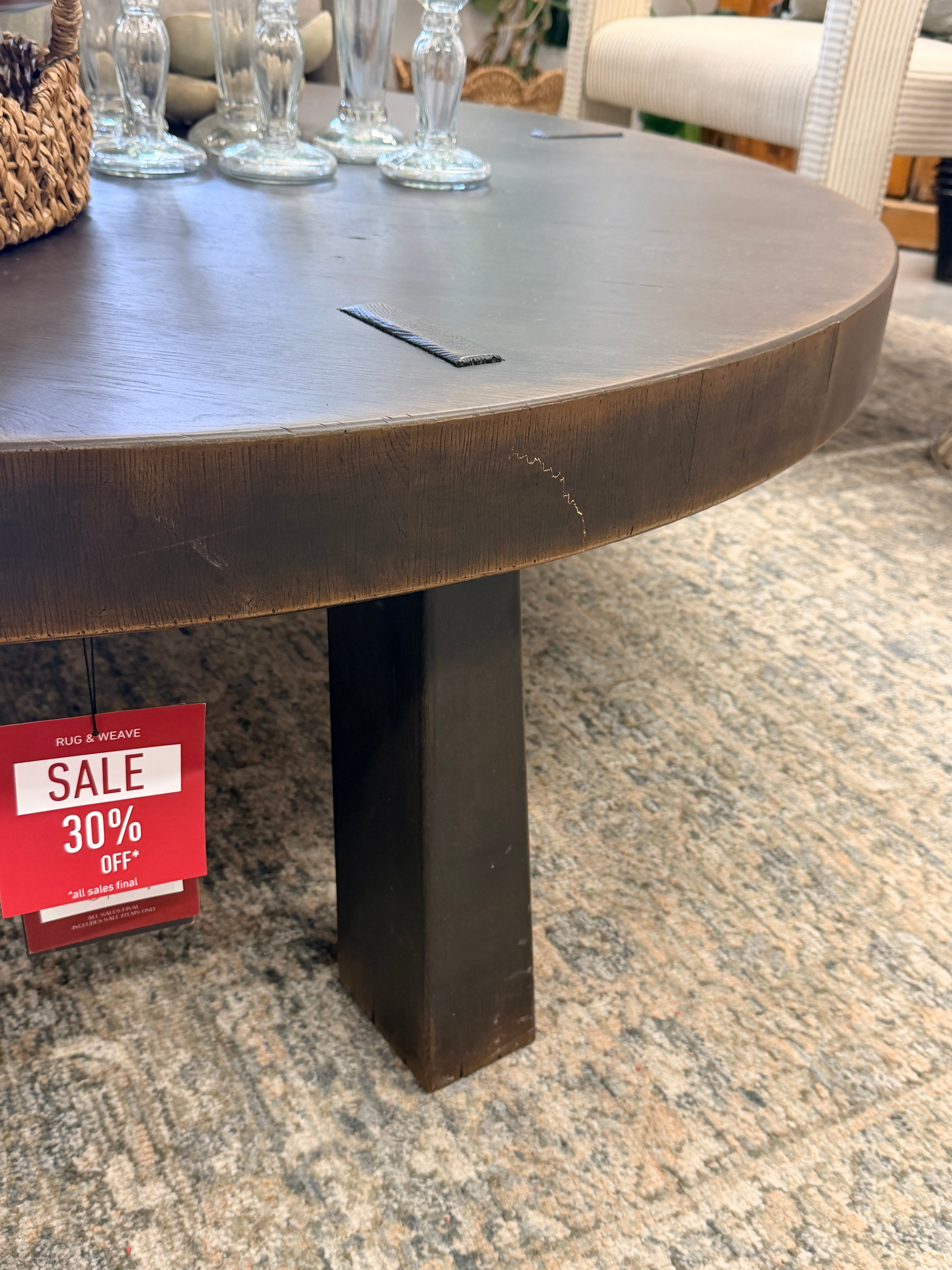 FLOOR MODEL - Sadira Coffee Table - Burnt Oak Veneer FURNITURE - floor model Four Hands