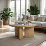 Inness Coffee Wood Table 4 - b - FURNITURE - coffee table - round LH IMPORTS