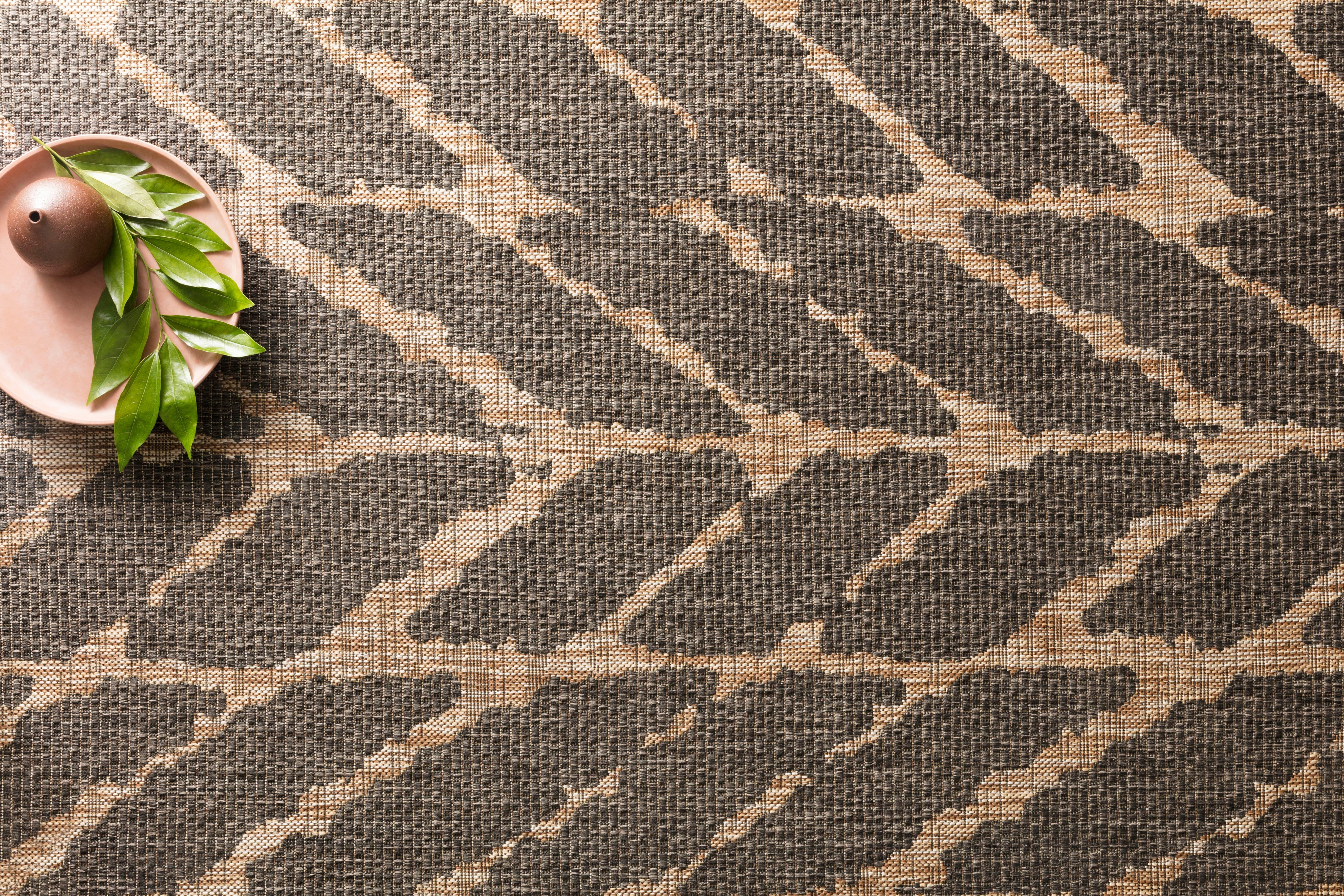 Isle Charcoal / Mocha Rug 5-Rugs - indoor/outdoor Loloi