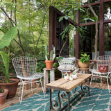 Loloi Isle Teal / Grey Rug 5-Rugs - indoor/outdoor Loloi