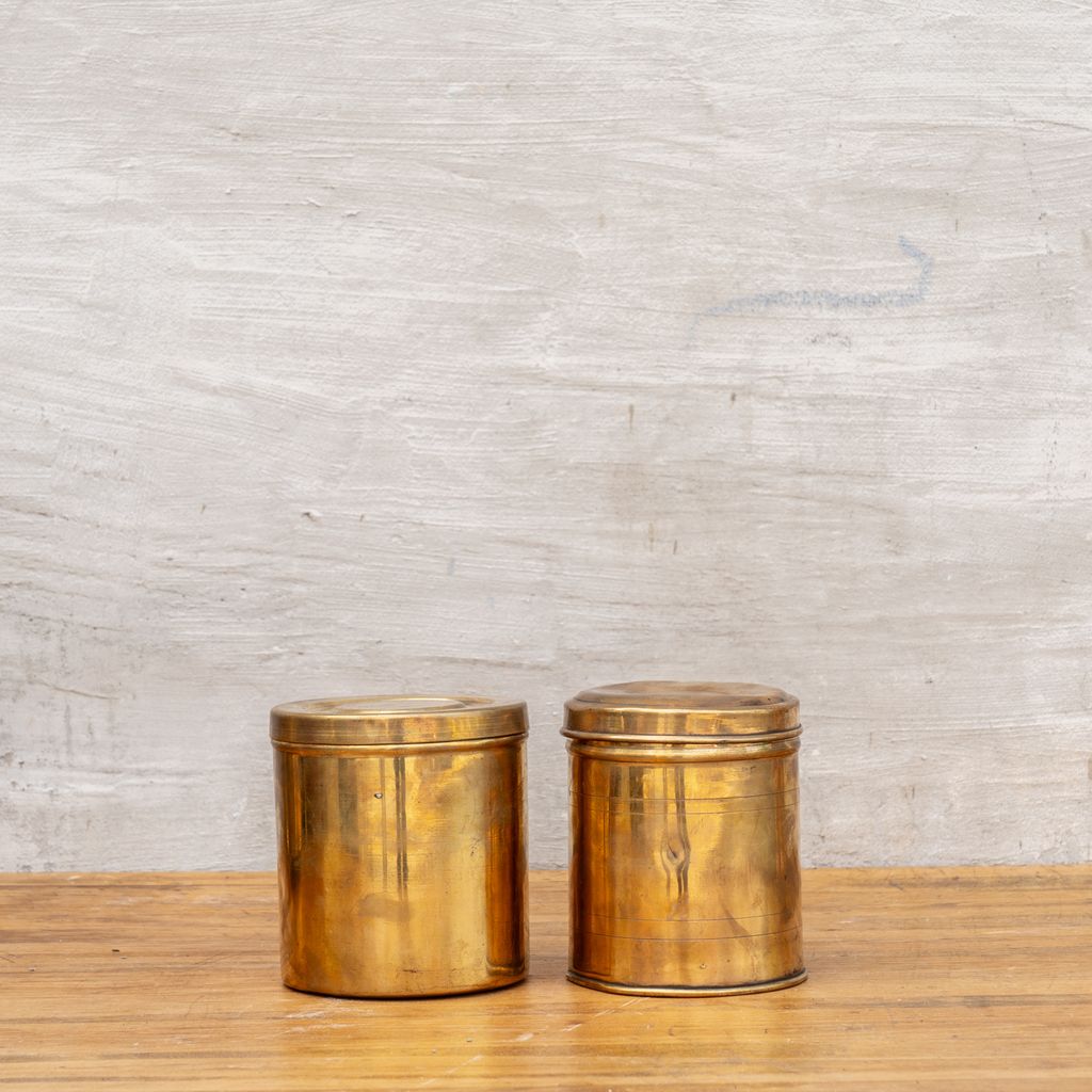 Antique Brass Canister