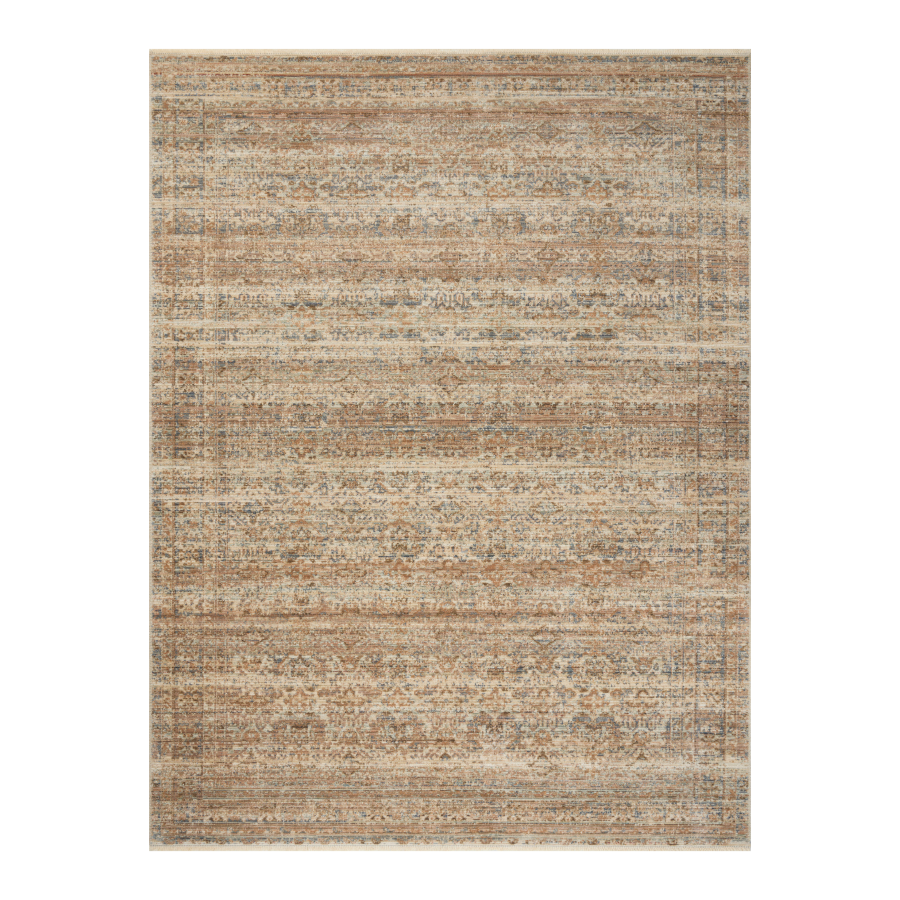 Amber Lewis x Loloi Molly Natural / Denim Rug 0-RUGS-patterned Loloi