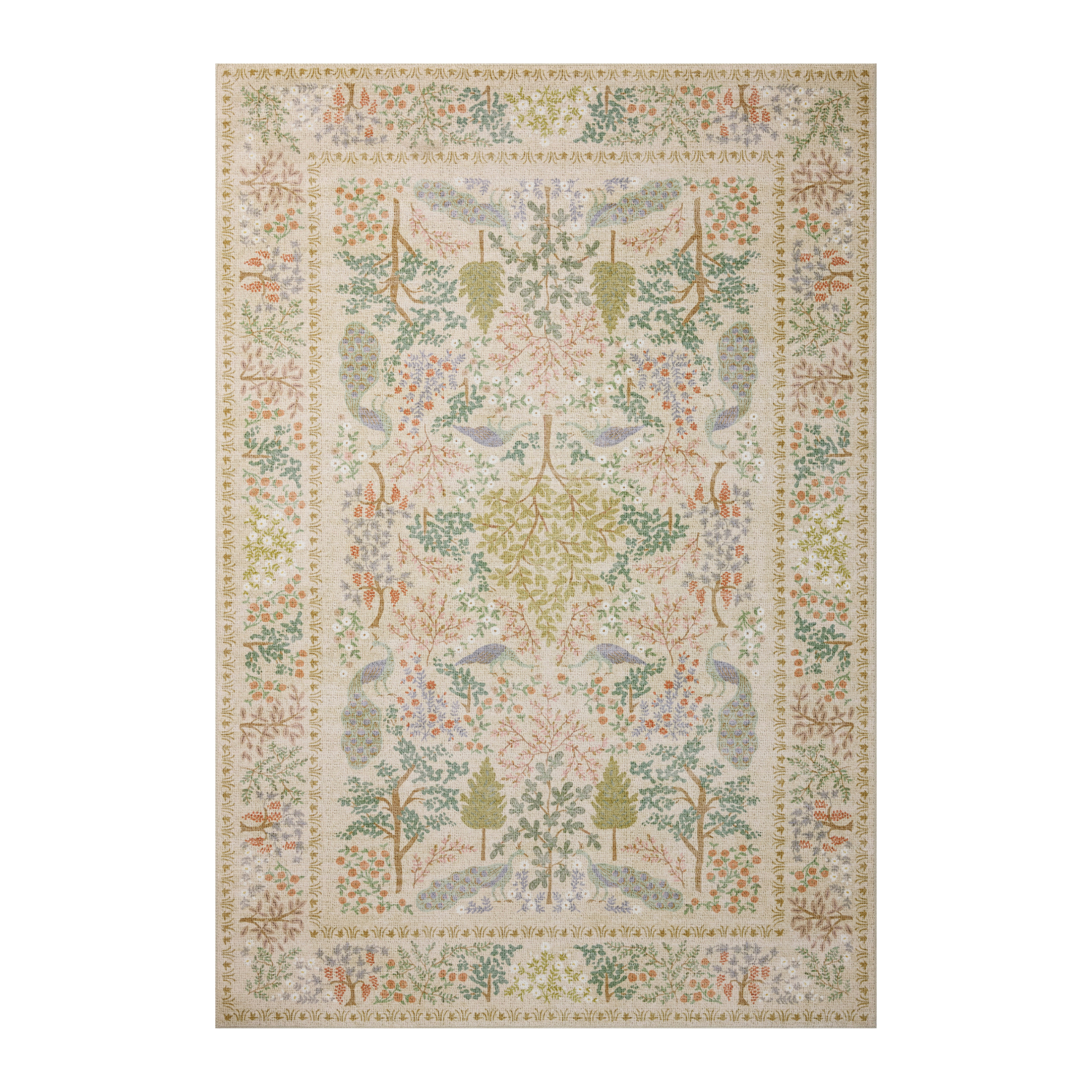 OVERSTOCK - Rifle Paper Co. x Loloi Canopy Cream Rug - 2'-0" x 3'-0" IN STORE - Sale Rugs Loloi