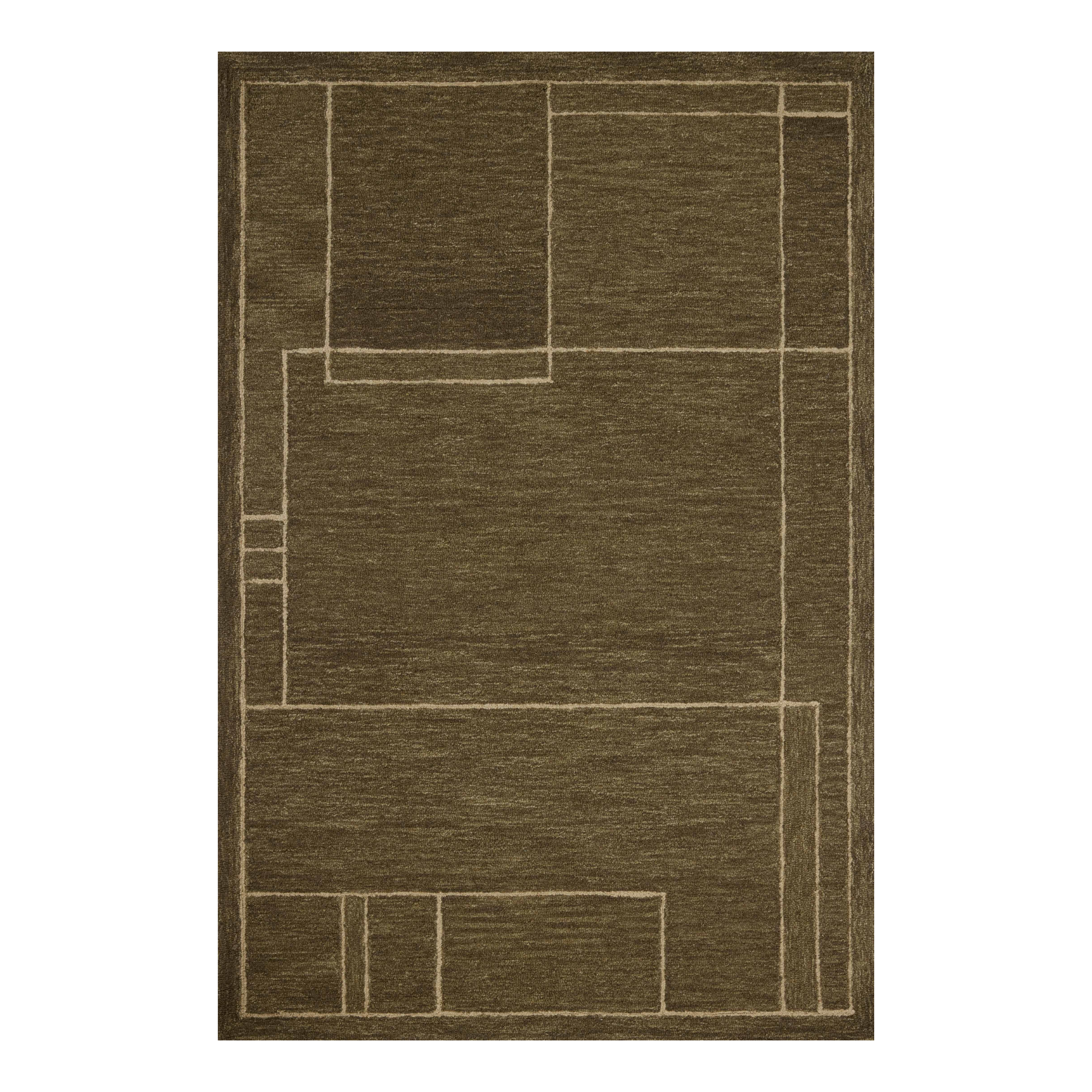 Jeremiah Brent x Loloi Barrow Olive / Natural Rug RUGS-geometric Loloi