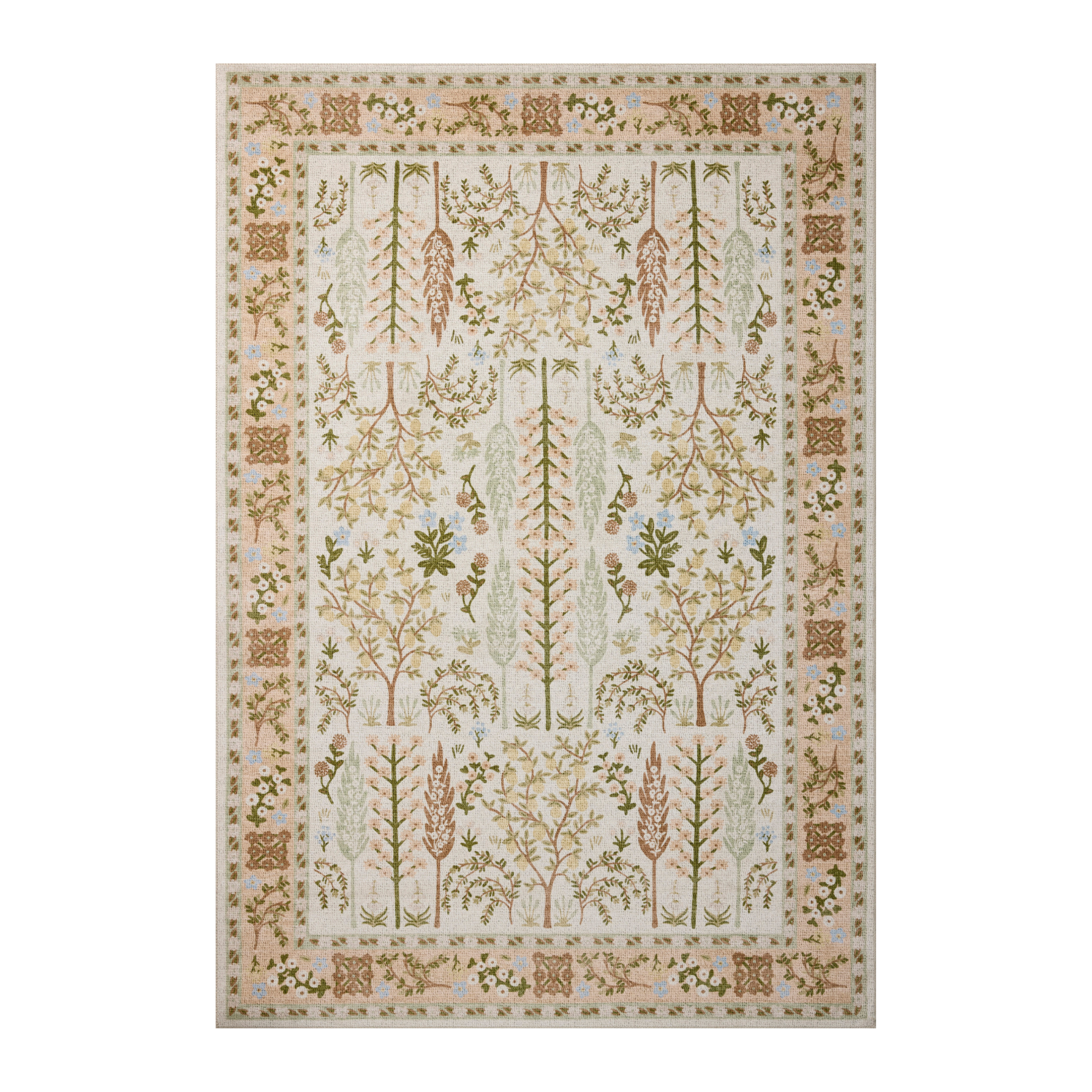 Rifle Paper Co. x Loloi Canopy Cream/Brown Rug RUGS-patterned Loloi