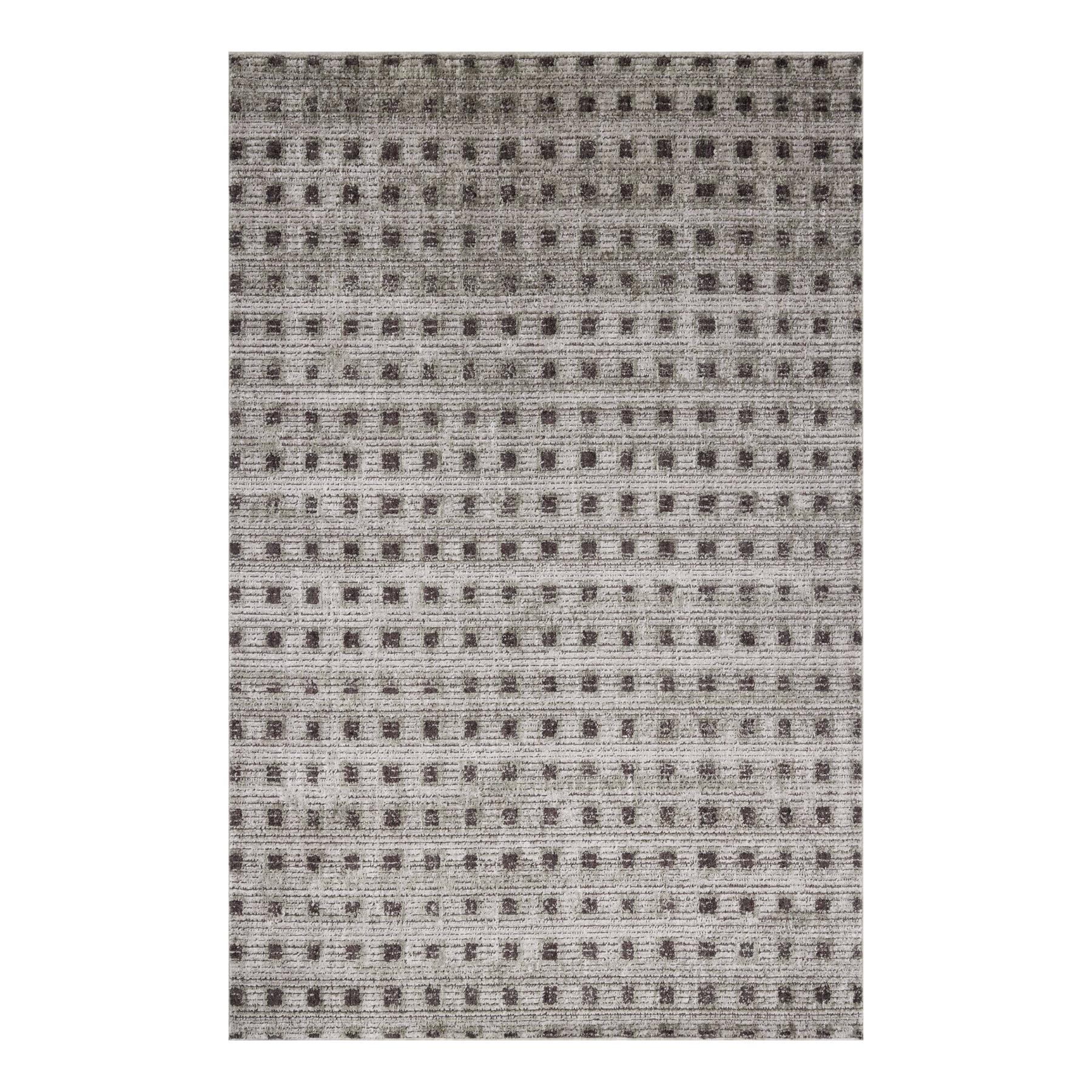 Jeremiah Brent x Loloi Bleecker Silver / Charcoal Rug RUGS-geometric Loloi
