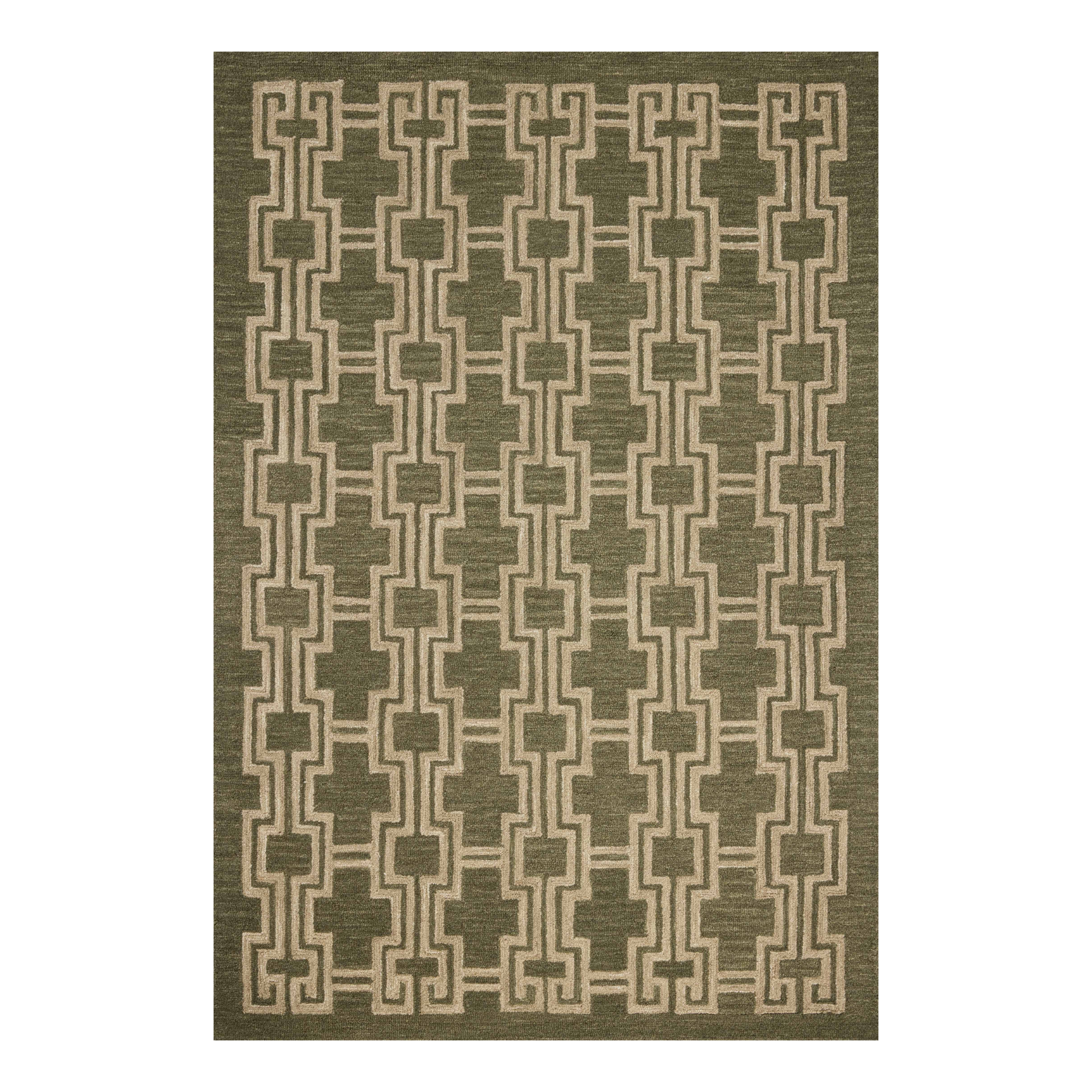 Jeremiah Brent x Loloi Barrow Moss / Beige Rug RUGS-geometric Loloi